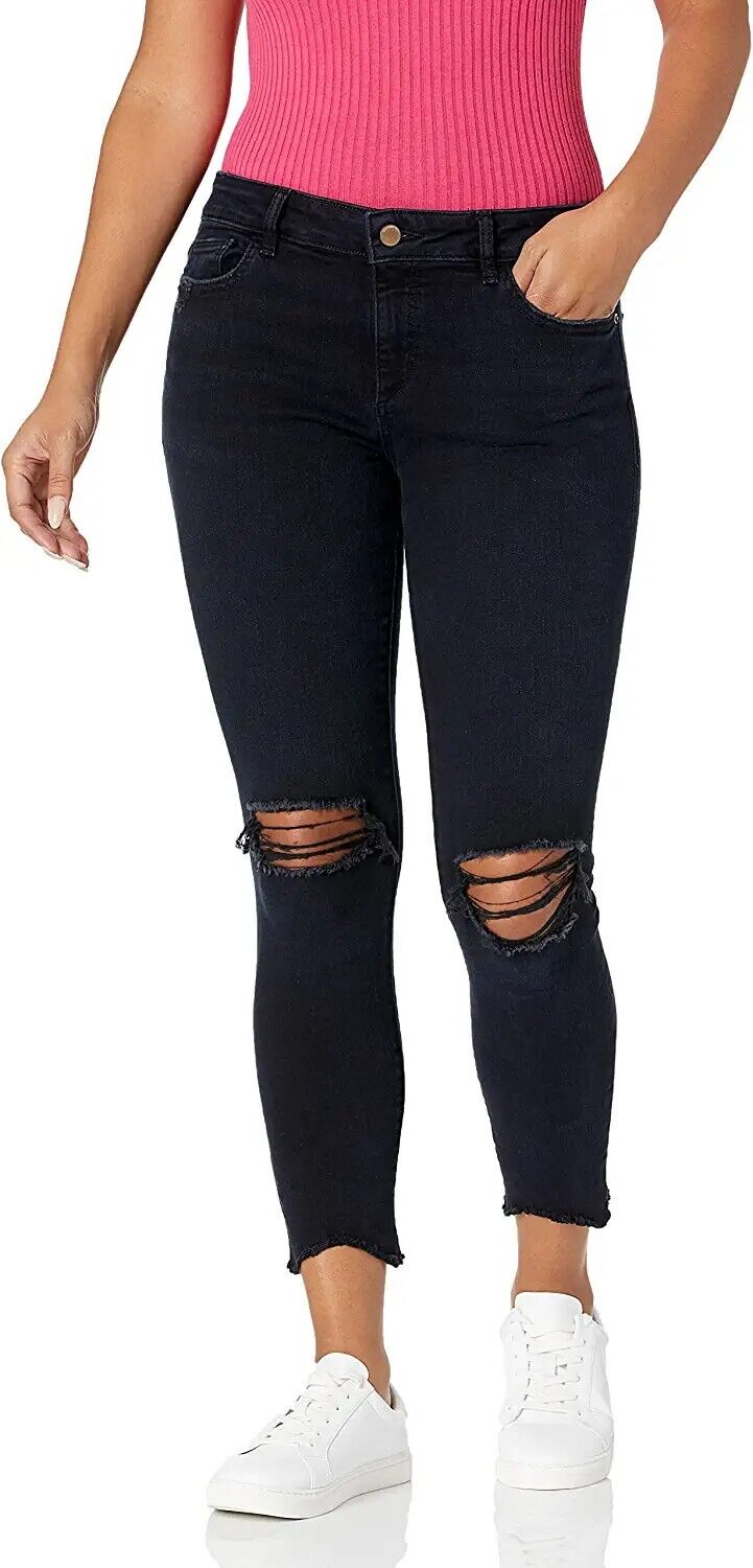 DL1961 Women's Florence Instasculpt Mid Rise Skinny Fit black Size 24