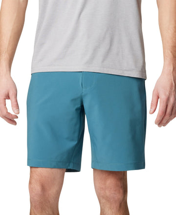 Columbia Mens Regular fit Casual Shorts 42 / 9 Green Solid Stretch 50 UPF