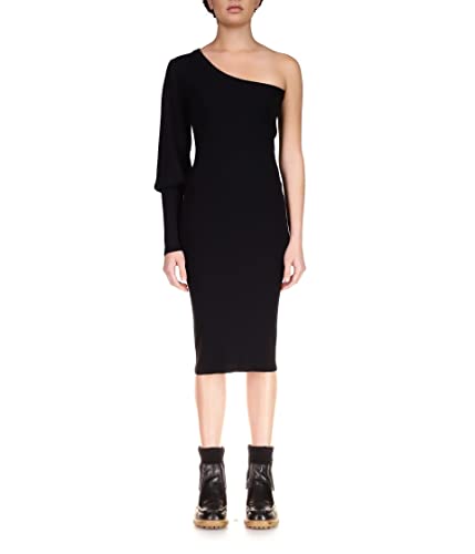 Sanctuary One Shoulder Rib Dress Black Size L (US 10-12)