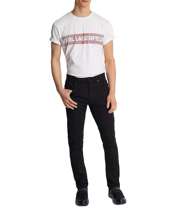 KARL LAGERFELD Men's PARIS Moto Pants Black Size 36 SALE MSRP $149