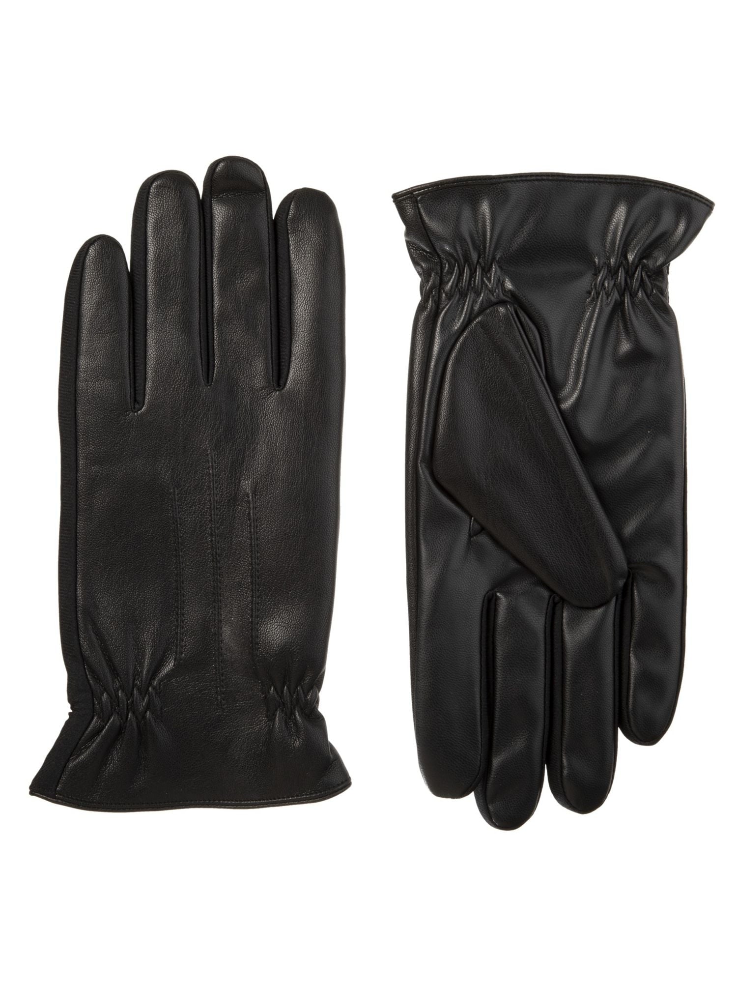 Isotoner Mens Black Slip On Insulated Winter Cold Weather Gloves Size M