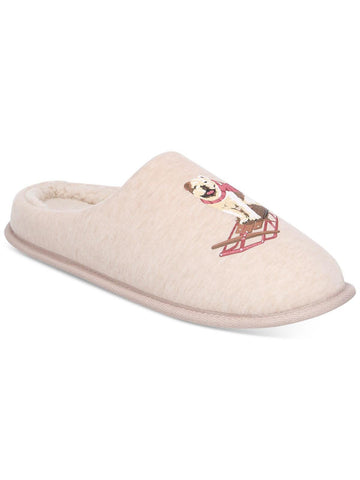 Club Room Mens Faux Fur Comfy Slide Slippers Pink SIze 6/7