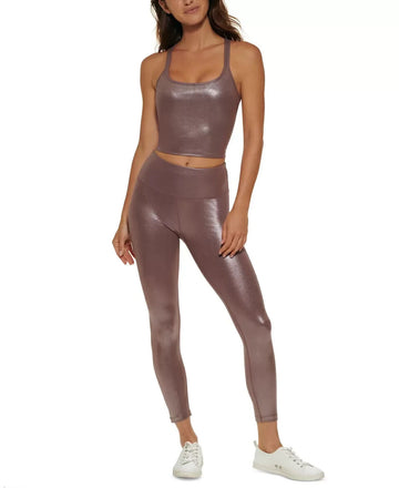 Calvin Klein Performance Strappy-Back Tank Top Shiny Purple Size XS MSRP $50