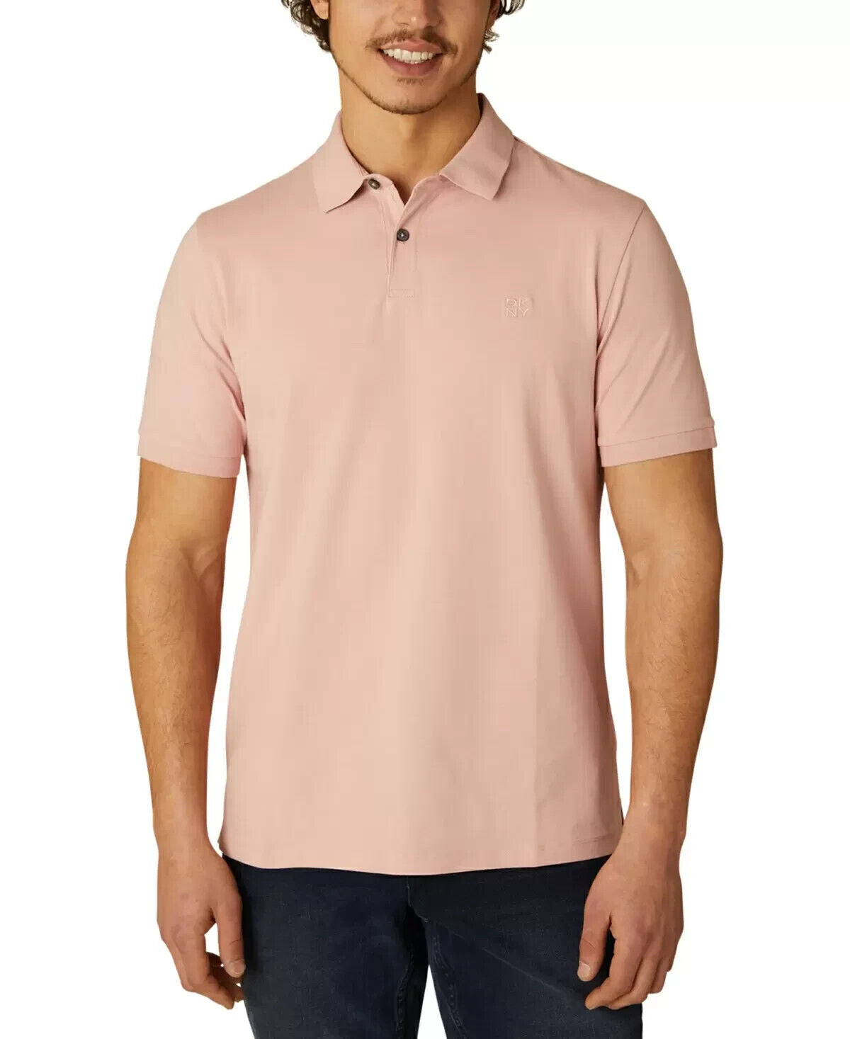 Dkny Men's Essential Polo Shirt Pink Size XXL MSRP $65