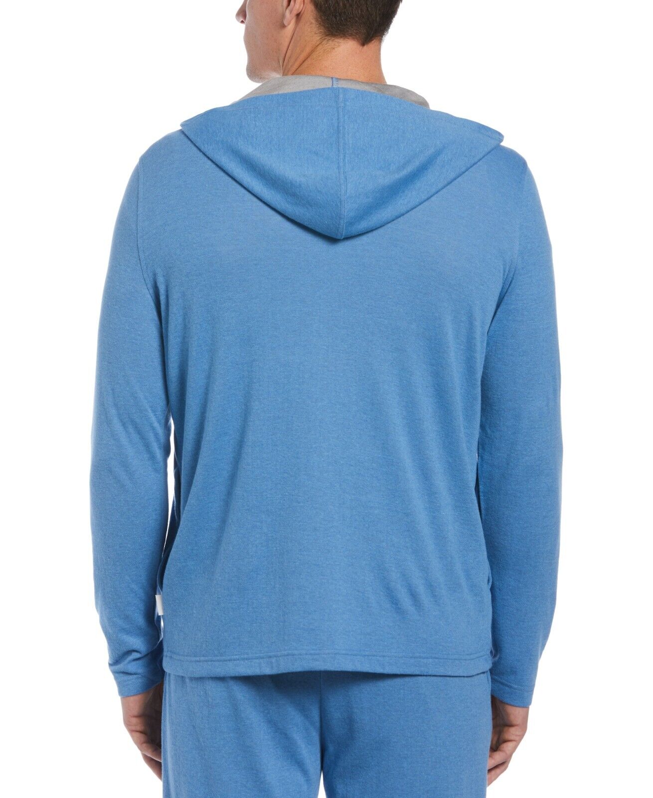 CUBAVERA Men's Heathered 1/4-Zip Hooded Sweater Blue Size L MSRP $70