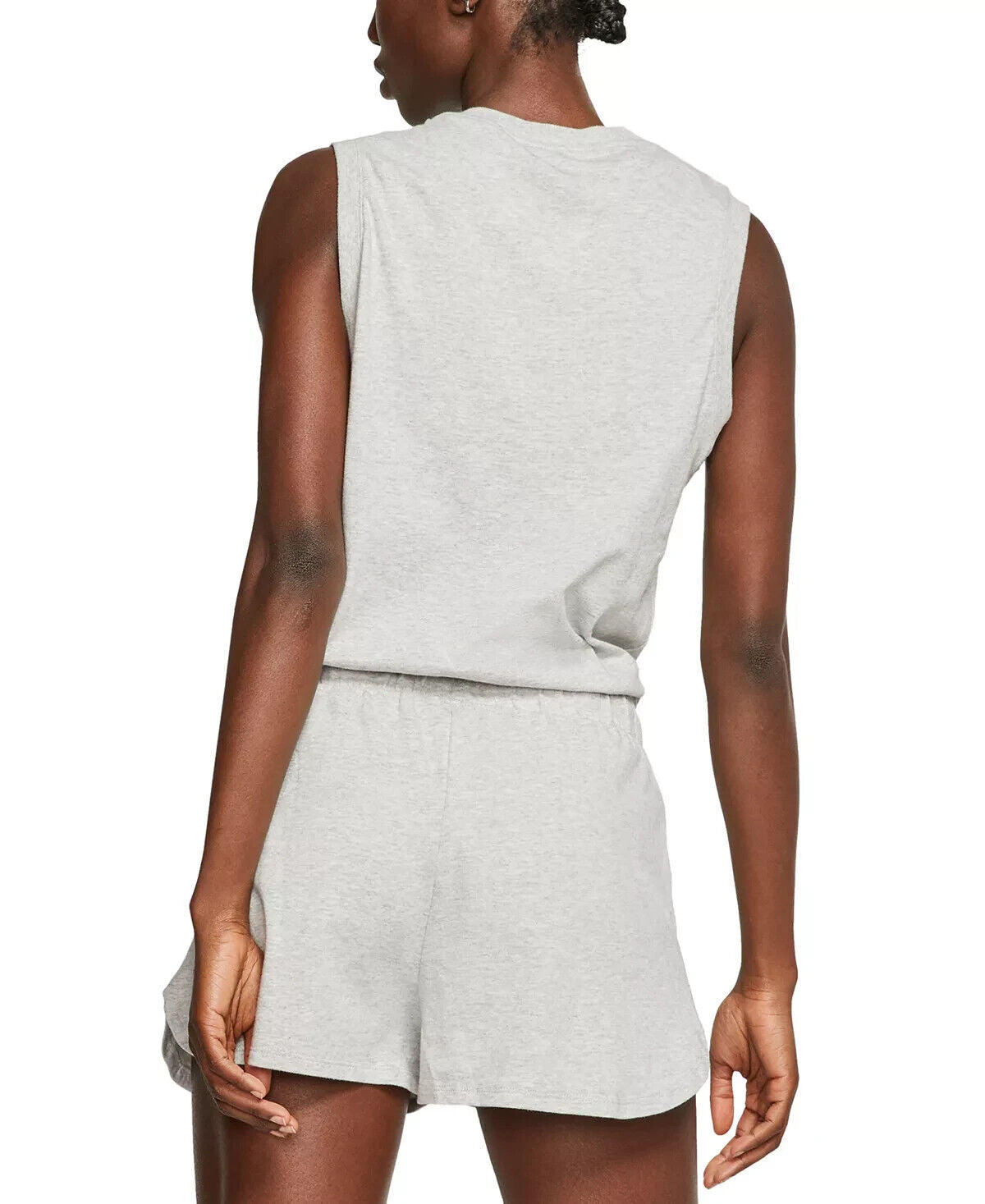 NIKE Women's Cotton Striped Romper Gray Size S MSRP $65
