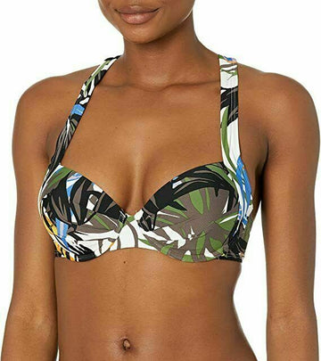 Calvin Klein Printed Underwire Bikini Top Womens Multi color Size XS MSRP $78