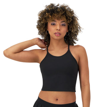 Champion? Soft Touch Longline Cami with Shelf Bra Color: Black Size L MSRP $35