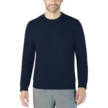 Eddie Bauer Men's Fleece Lined Crew Neck Sweatshirt Pullover Navy Size XXL