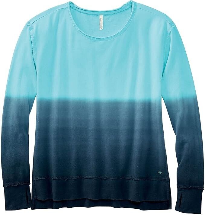 Legendary Whitetails Women's Country High Fleece Top Navy Blue Ombre Size S