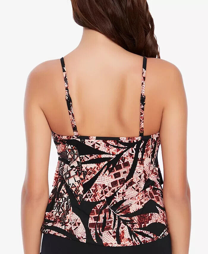 MAGICSUIT Urban Safari Rita Slimming Control Tankini Top Brown Size 14 MSRP $120