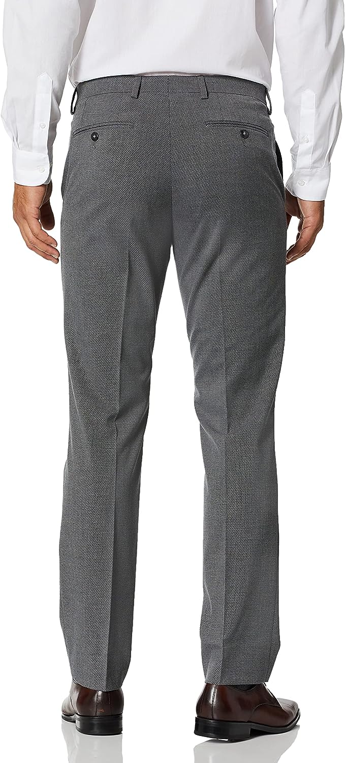 Vince Camuto Men's Slim Fit Suit Pants, Grey Solid Pant, 40W X 32L