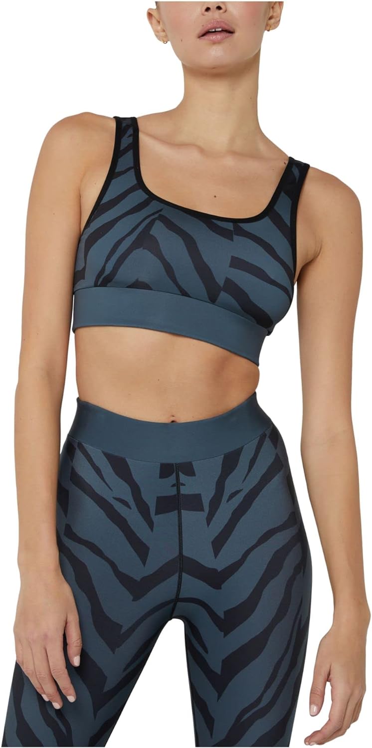 cor designed by Ultracor Wild Zebra Scoop Neck Bra Smoke Black Size XL