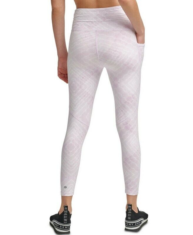 DKNY Crossover-Front Tie-Dyed Leggings Pink Size XS MSRP $60