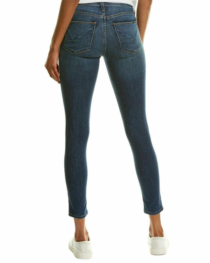 Hudson Jeans Women Natalie Destructed Bastille Ankle Skinny Jeans Blue Size 26