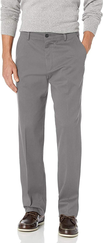 DOCKERS Men's Easy Classic Fit Khaki Stretch Pants Gray Size 38x29 MSRP $50