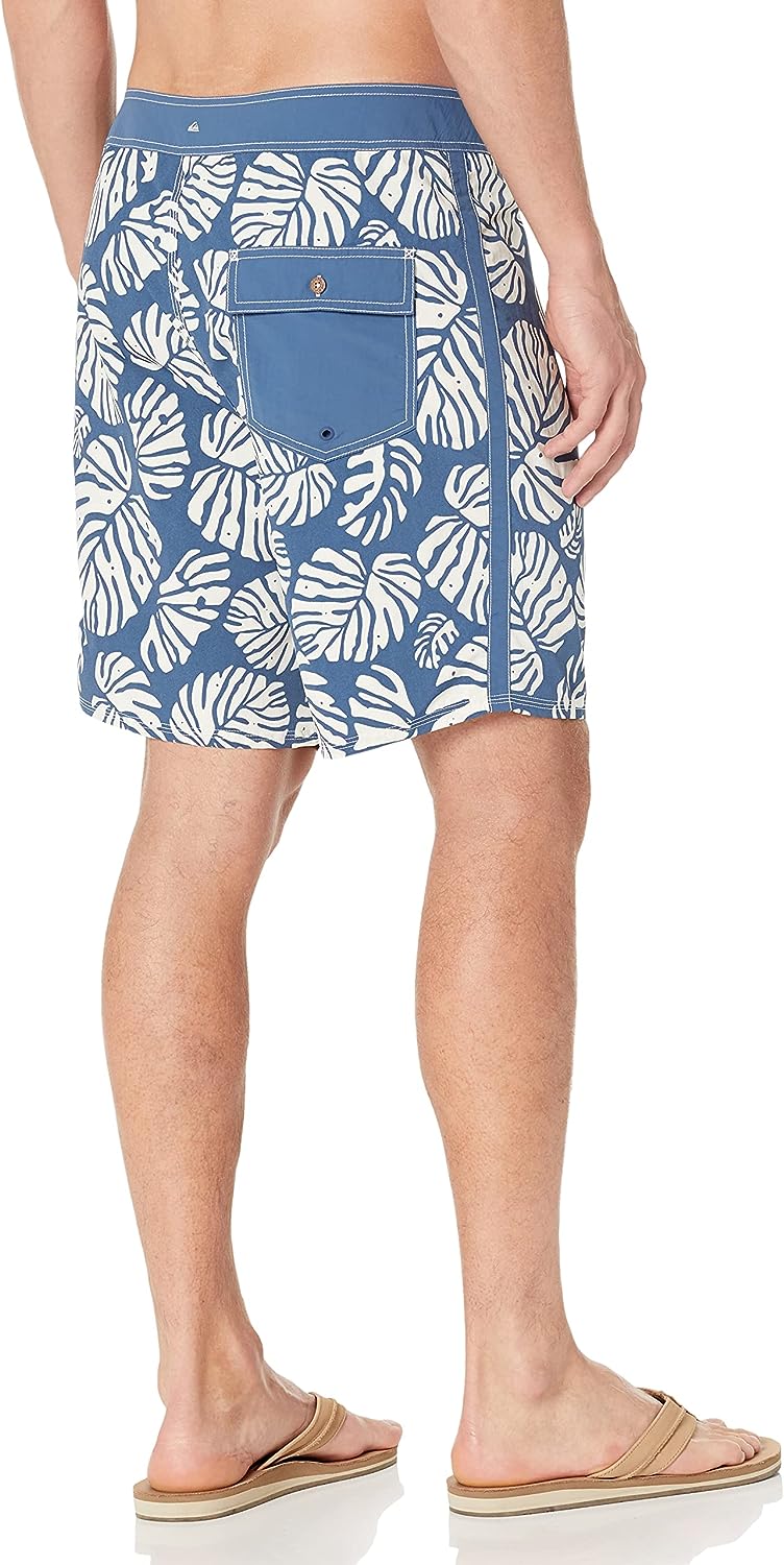 Quiksilver Waterman Men's Print Boardshort Swim Trunk, Blue Throwback, Size 40