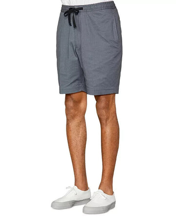 Officine Generale Mens Phil Seersucker Drawstring Gray Shorts Size 30 MSRP $220
