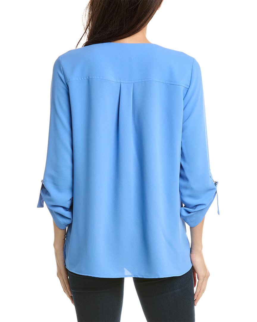 Jones New York womens Jasper Crepe Tunic, Size XL, Blue