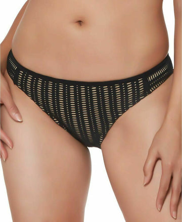 Bar III Crochet Side-Tab Hipster Bikini Bottoms womens black Size XL MSRP $44