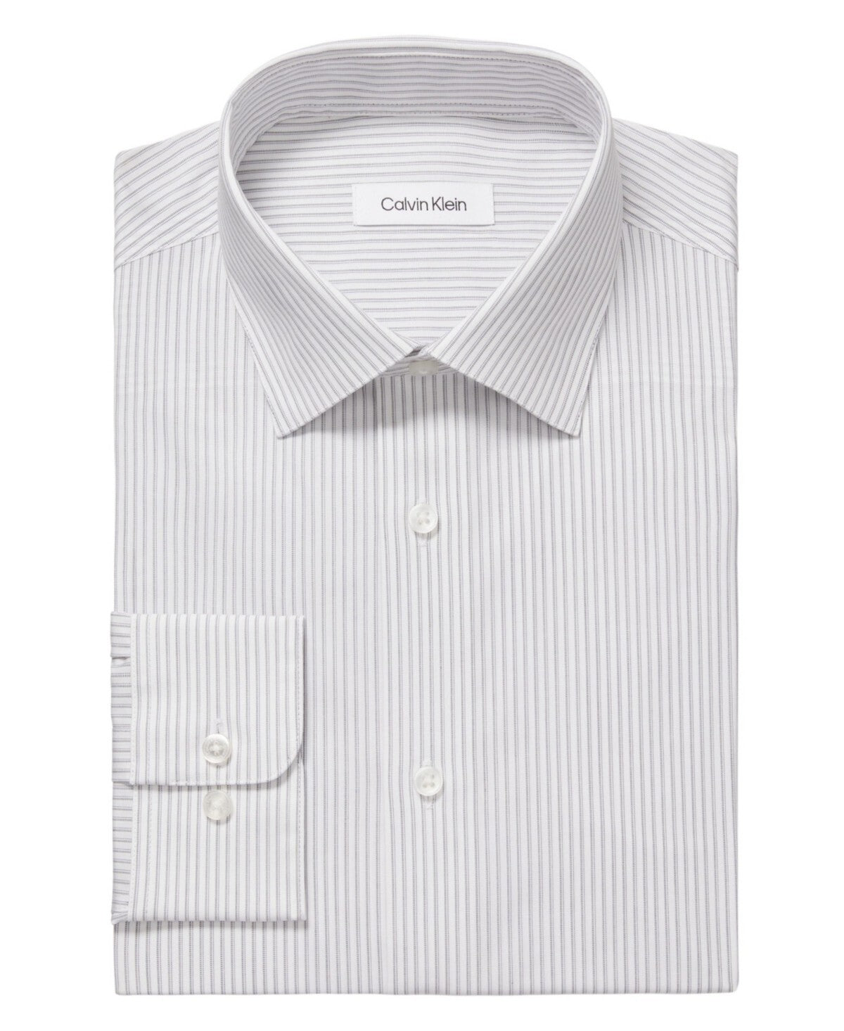 Calvin Klein Mens Steel Plus Gray Stripe Size 17.5 x 36/37 MSRP $85