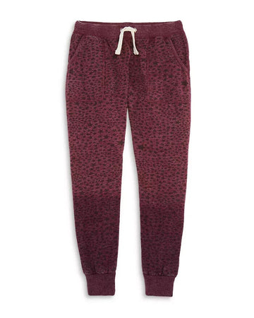 Vintage Havana Girls' Star Print Jogger Pants - Big Kid Wine Red Size M MSRP $66