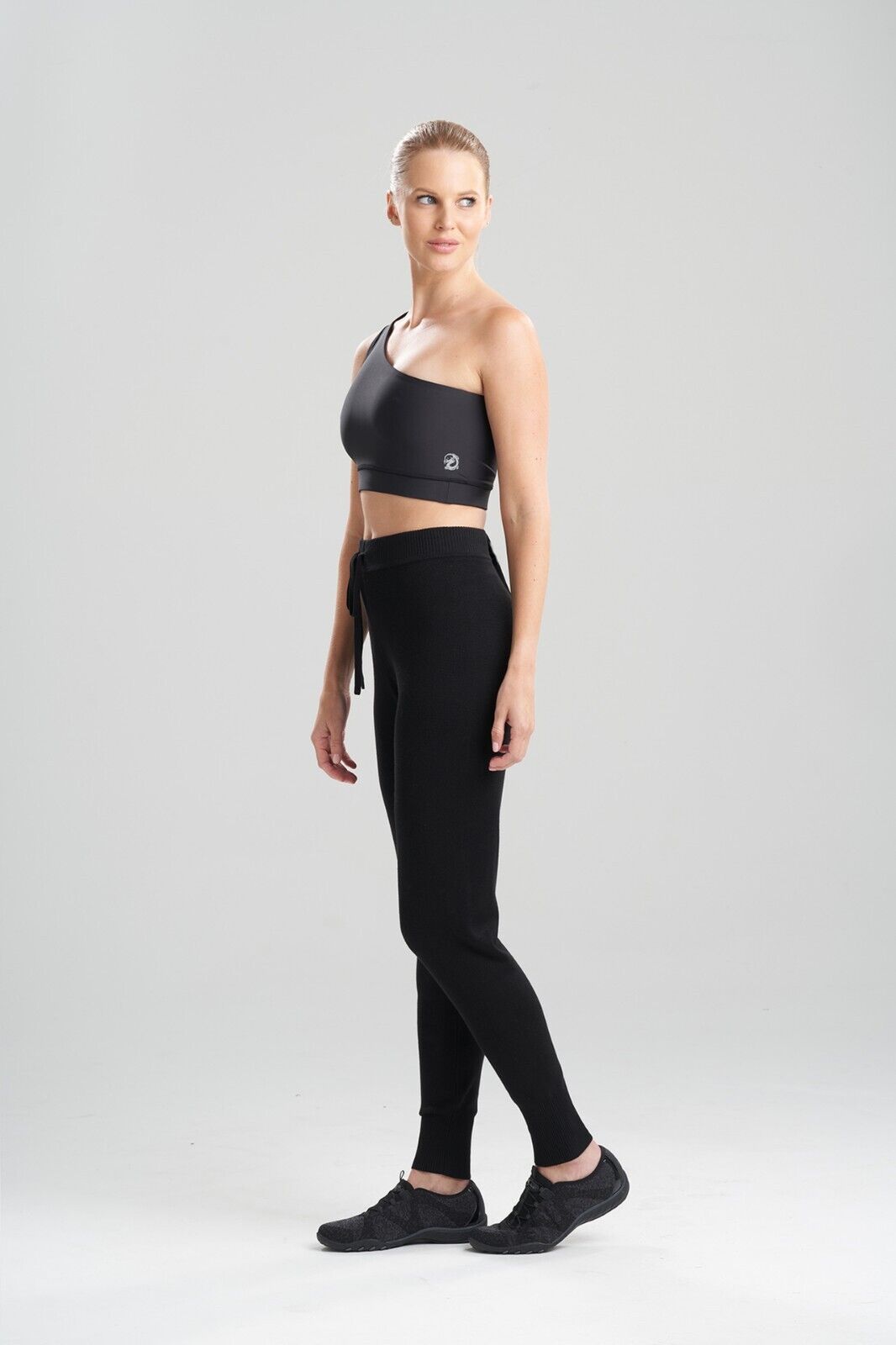 Josie Natori Women's Retreat Pants Knit jogger Black Size XL MSRP $78
