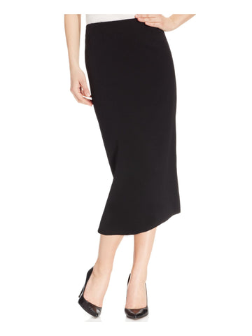 KASPER Womens Black Slitted Below The Knee Wear Pencil Skirt Size 4 MSRP $69