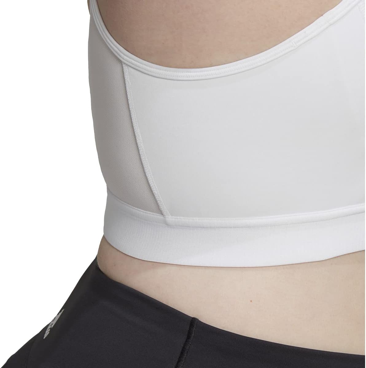 adidas womens Dont Rest Alphaskin Padded Bra White Plus Size 1X