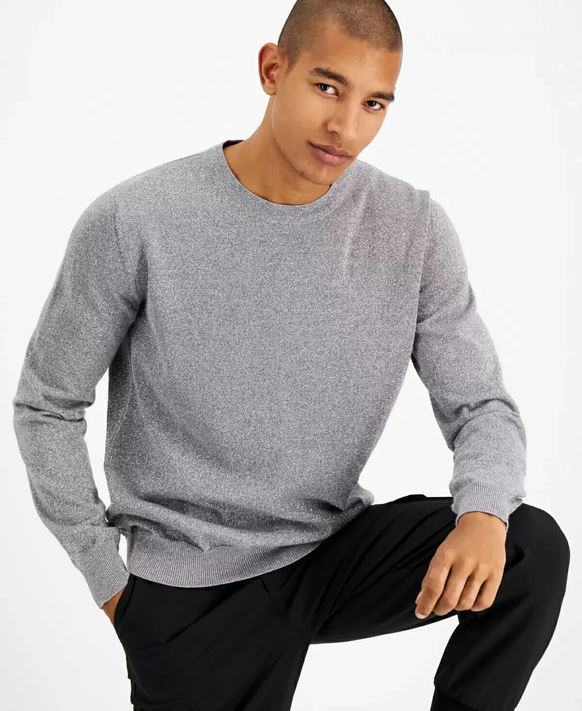 HUGO Boss Men's Slurex Sweater Silver Size XL MSRP $208