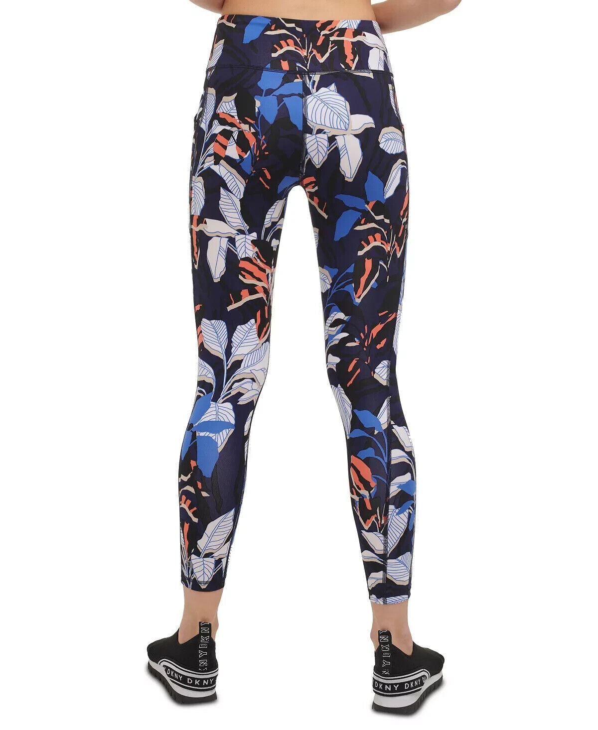 Dkny Womens Welcome To The Jungle Printed 7/8 Leggings Navy Size XS MSRP $60