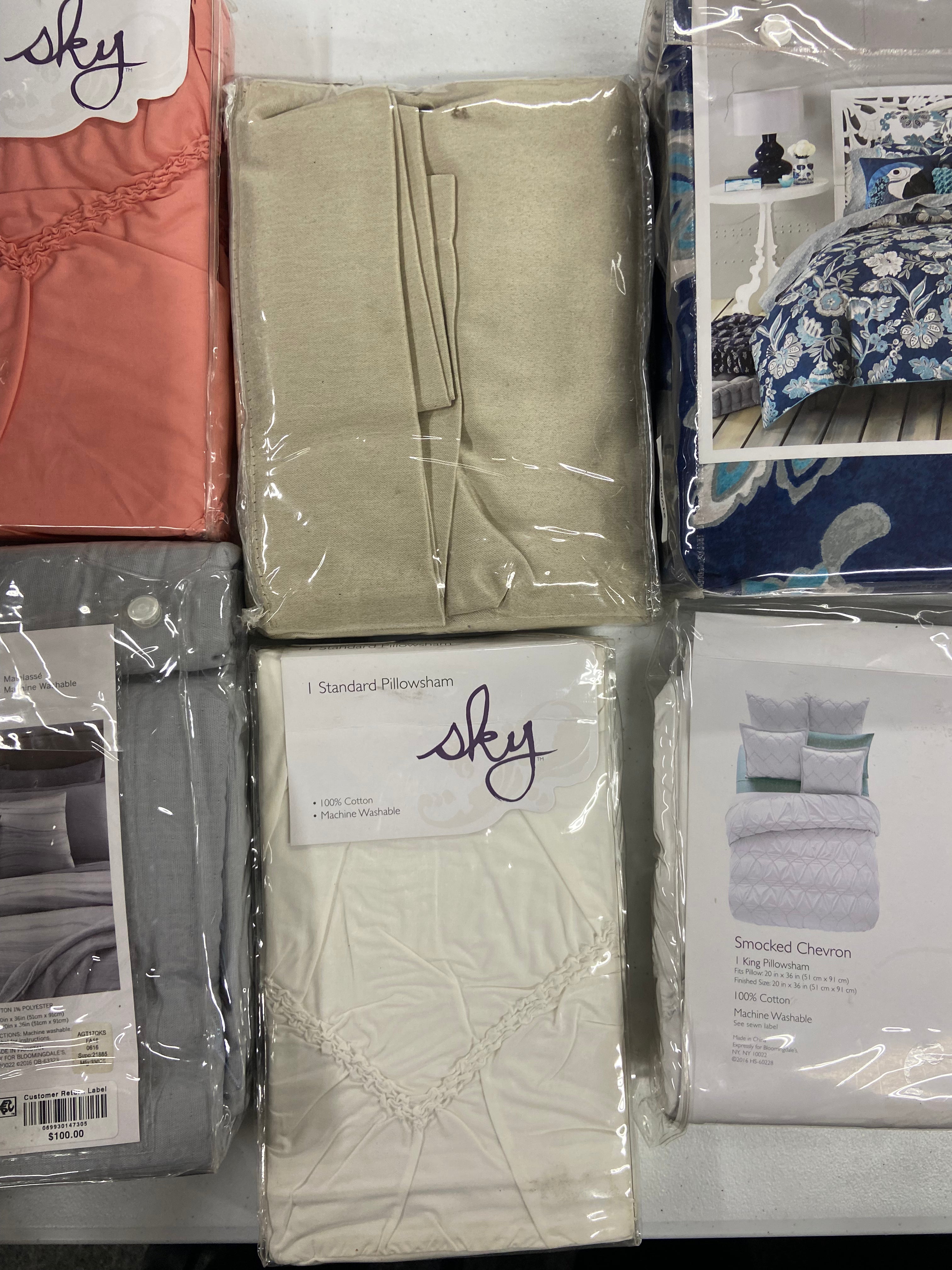 Decorative Pillows,  Duvet Cover Set & Others Wholesale Lot, SKY MIA, SKY SMOCK, OAKE, KAS ROOM SPARROW & WREN and More, 9 items, Shelf Pulls, MSRP $719