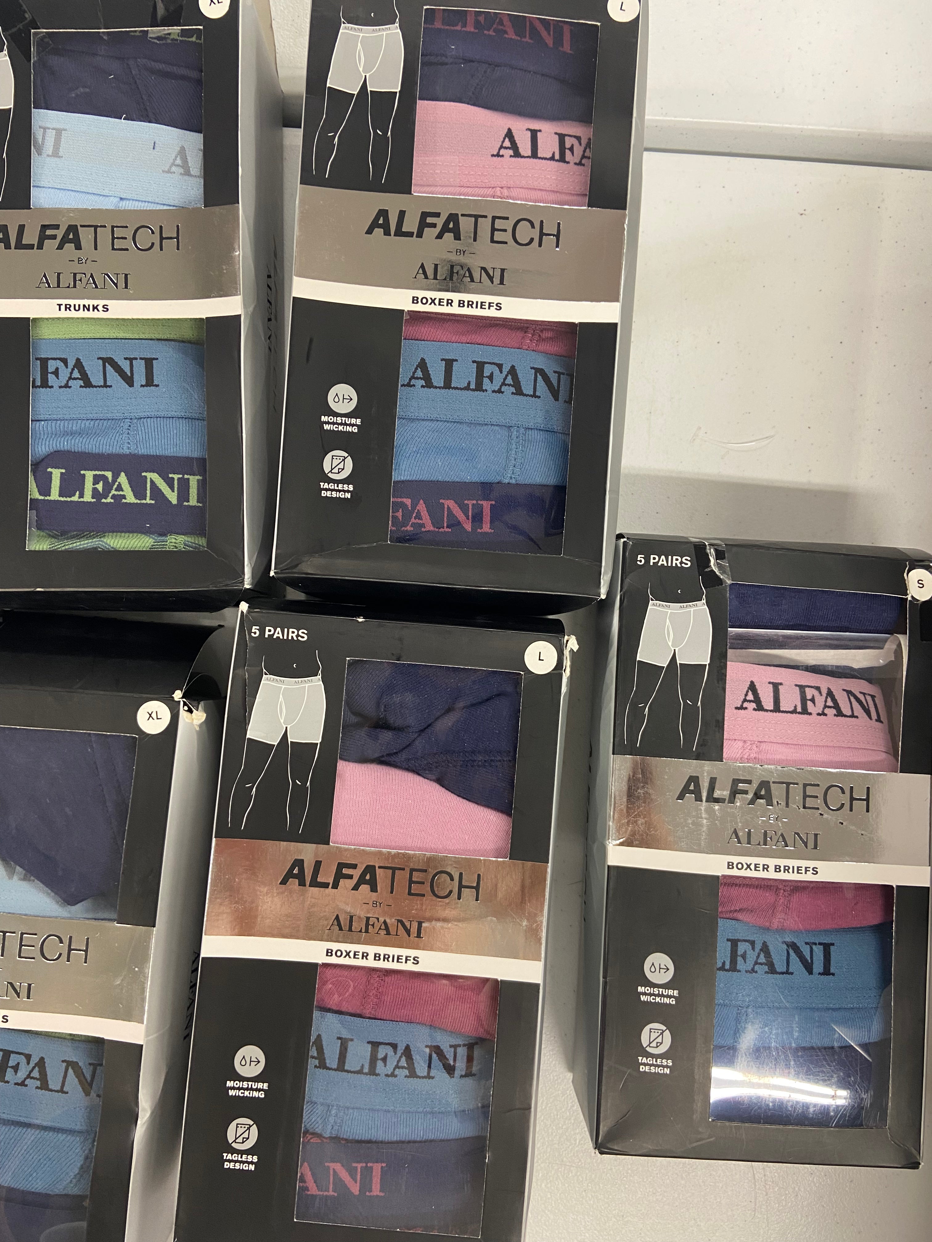 Men's Underwear Wholesale Lot, ALFANI, CLUB ROOM, 8 items, Shelf Pulls, MSRP $370