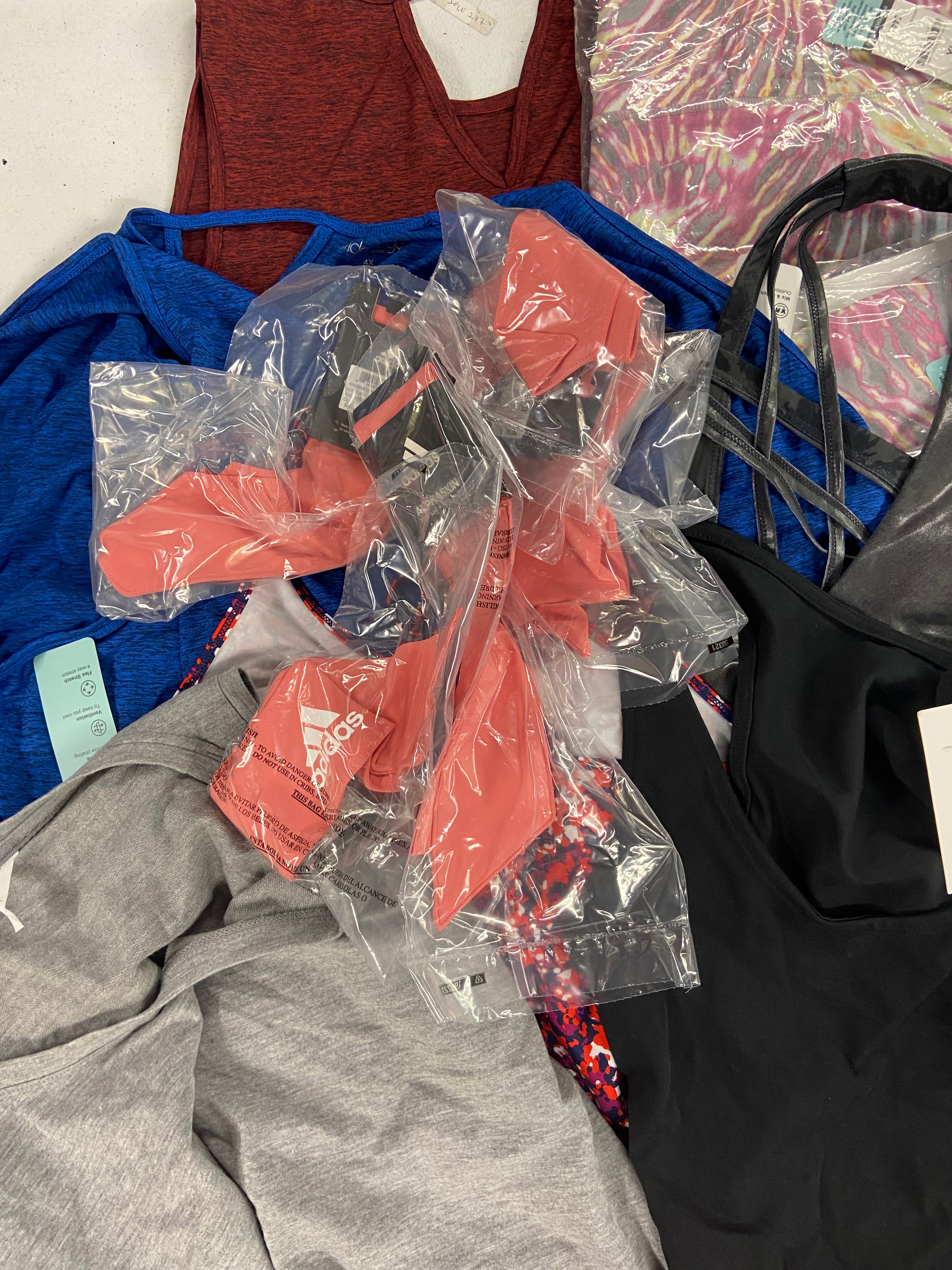 Women's Clothing Activewear Wholesale Lot, UNDER ARMOUR, NIKE, PUMA, ADIDAS and more,  22 items, Shelf Pulls, MSRP $639