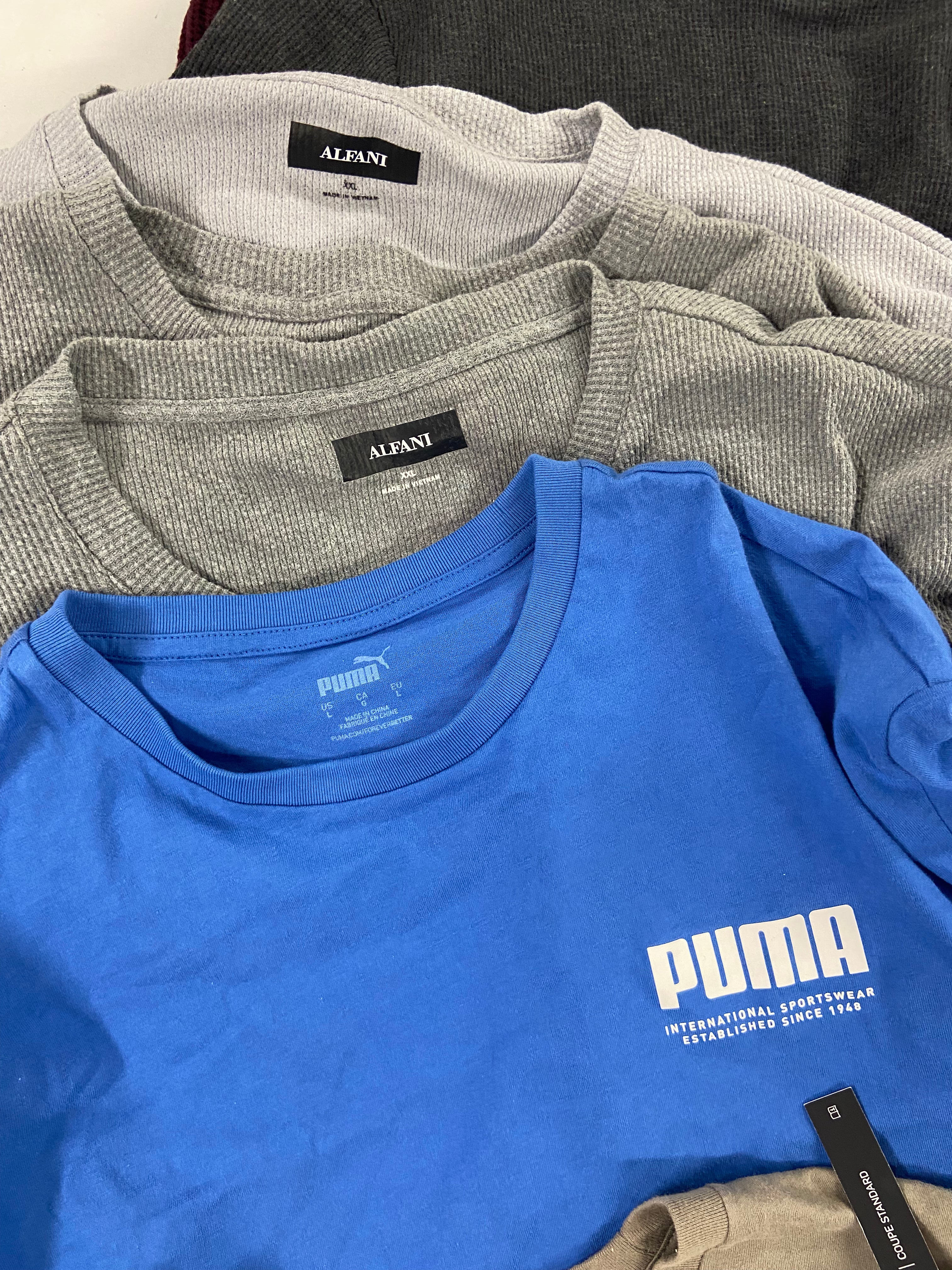 Men's Clothing Assorted Wholesale Lot, PENDLETON, PUMA, DKNY, CLUB ROOM, INC and more,  15 items, Shelf Pulls, MSRP $788