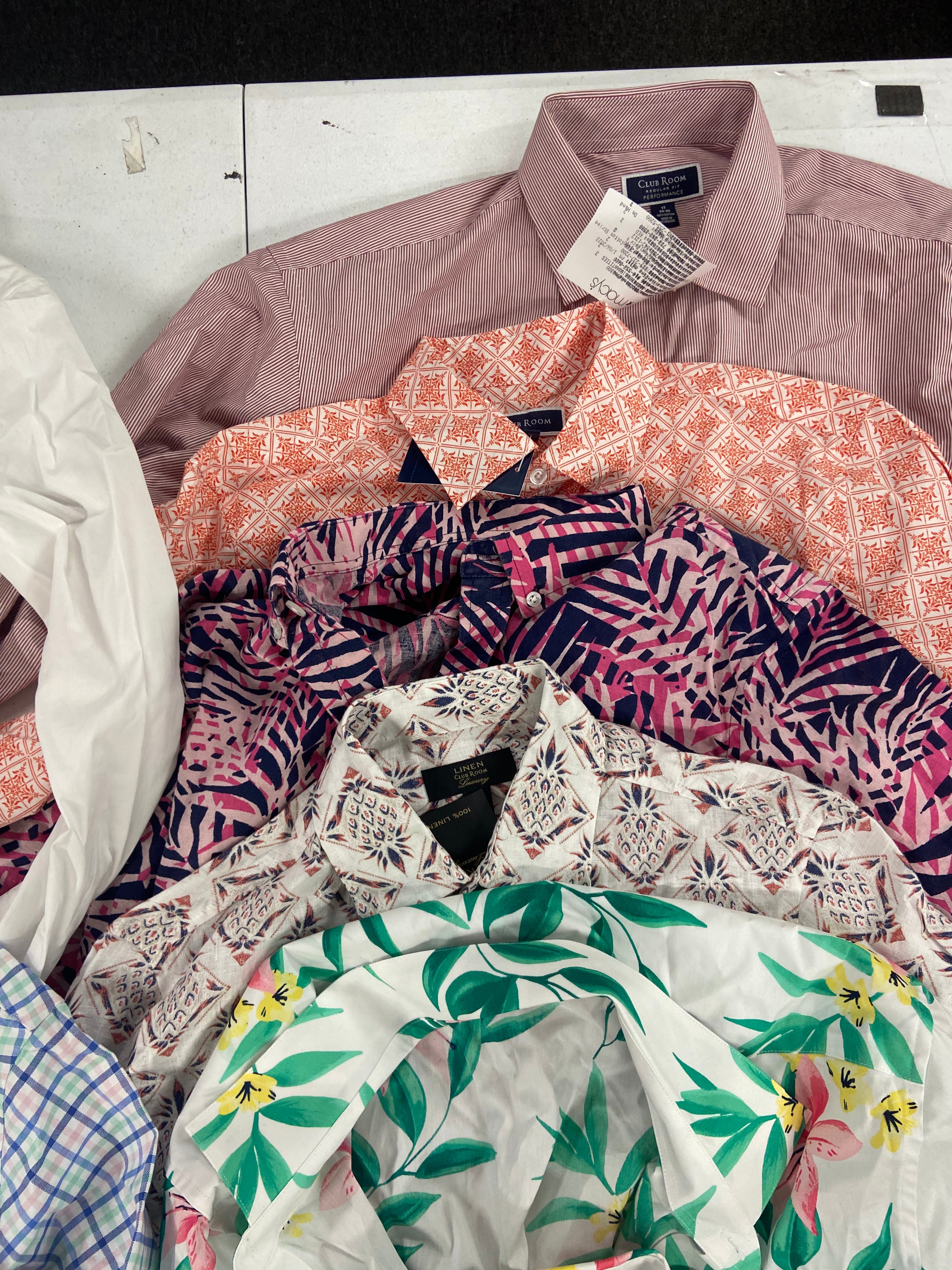 Men's Clothing Button Down Shirts, Wholesale Lot, POLO RALPH LAUREN, BAR III, CLUB ROOM, 9 items, Shelf Pulls, MSRP $587