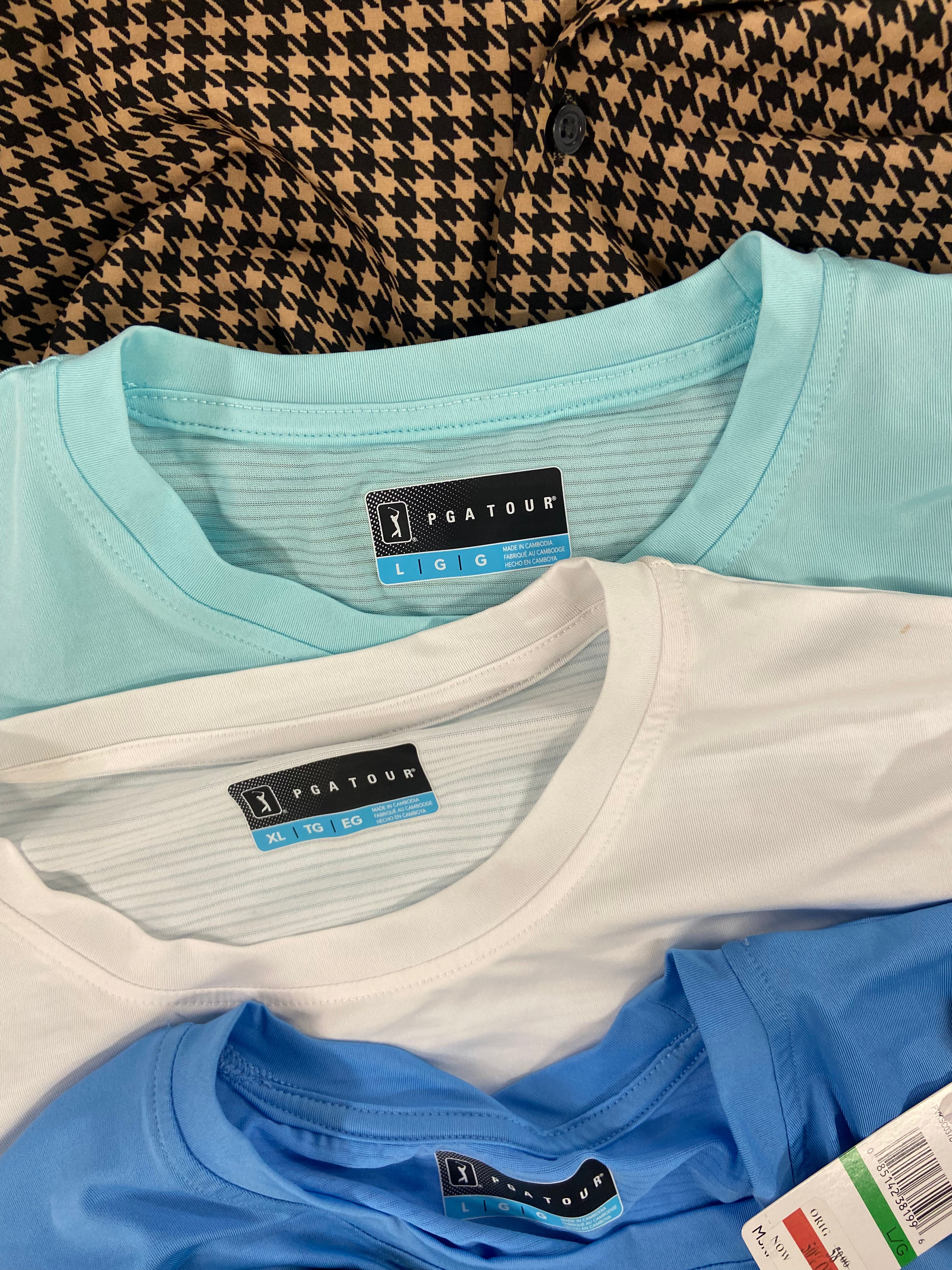 Men's Clothing Button Down Shirts, Golf Shirts & Others, Wholesale Lot, PGA TOUR, BASS HYBRID, VOLCOM, CLUB ROOM and more, 15 items, Shelf Pulls, MSRP $792