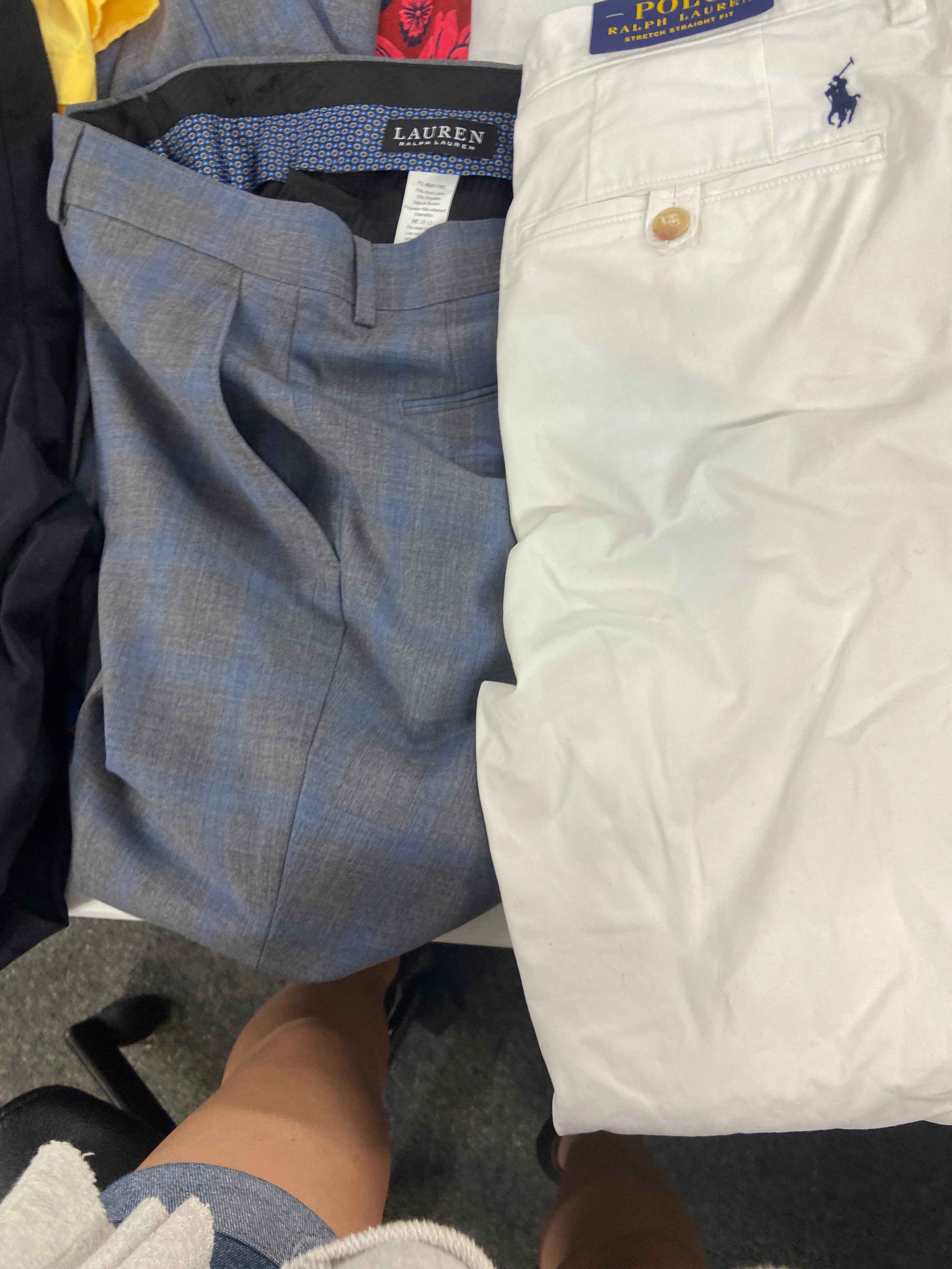 Men's Clothing Pants & Shorts Wholesale Lot, RAG & BONE, LAUREN RALPH LAUREN, PGA TOUR, CALVIN KLEIN, INC and more, 10 items, Shelf Pulls, MSRP $917
