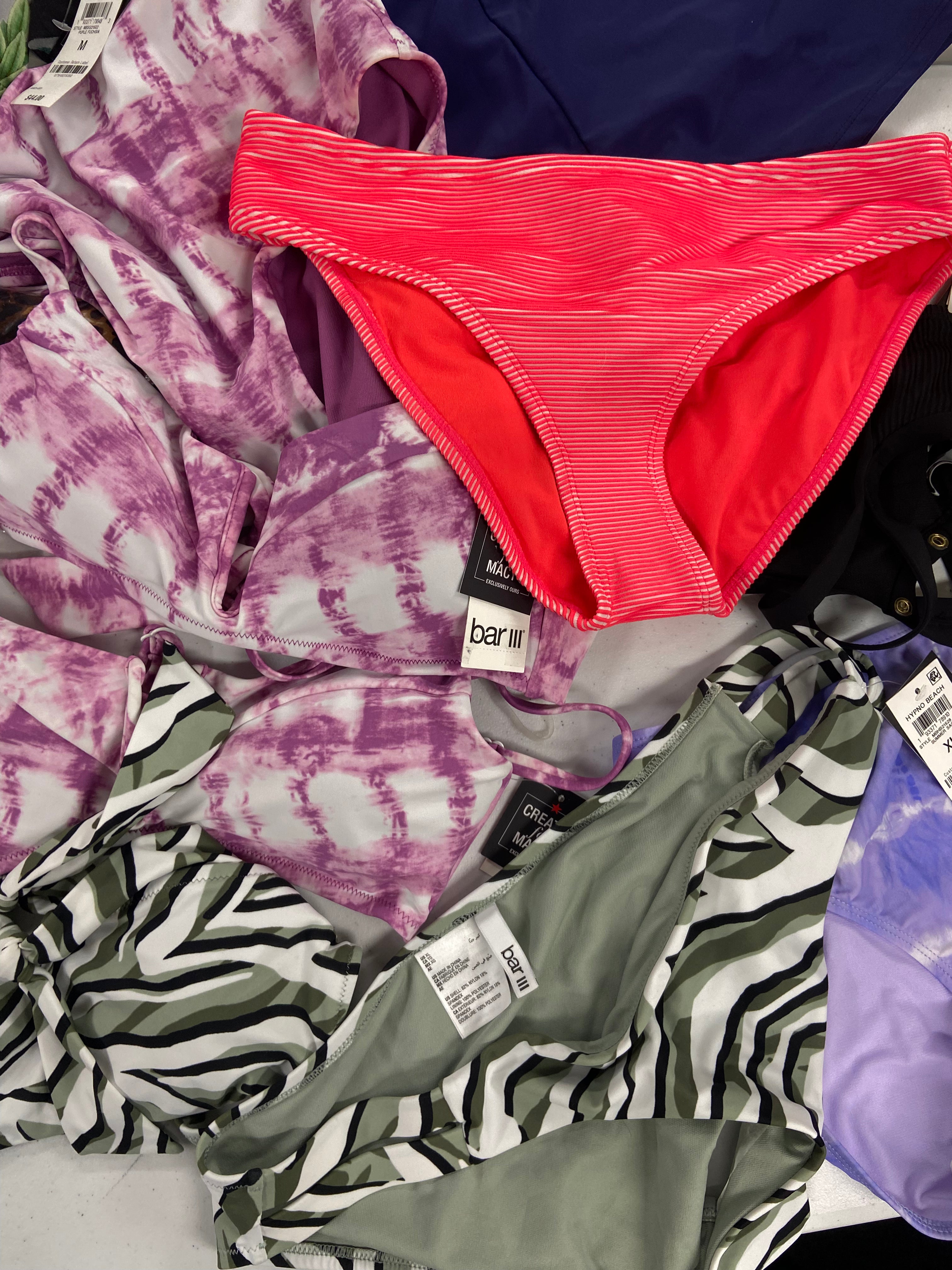 Women's Swimwear & Others Wholesale Lot, CALVIN KLEIN, MICHAEL KORS, COCO REEF, CALIFORNIA WAVES, ROD BEATTIE BLEU, RACHEL ROY and more, 21 items, Shelf Pulls, MSRP $1,008