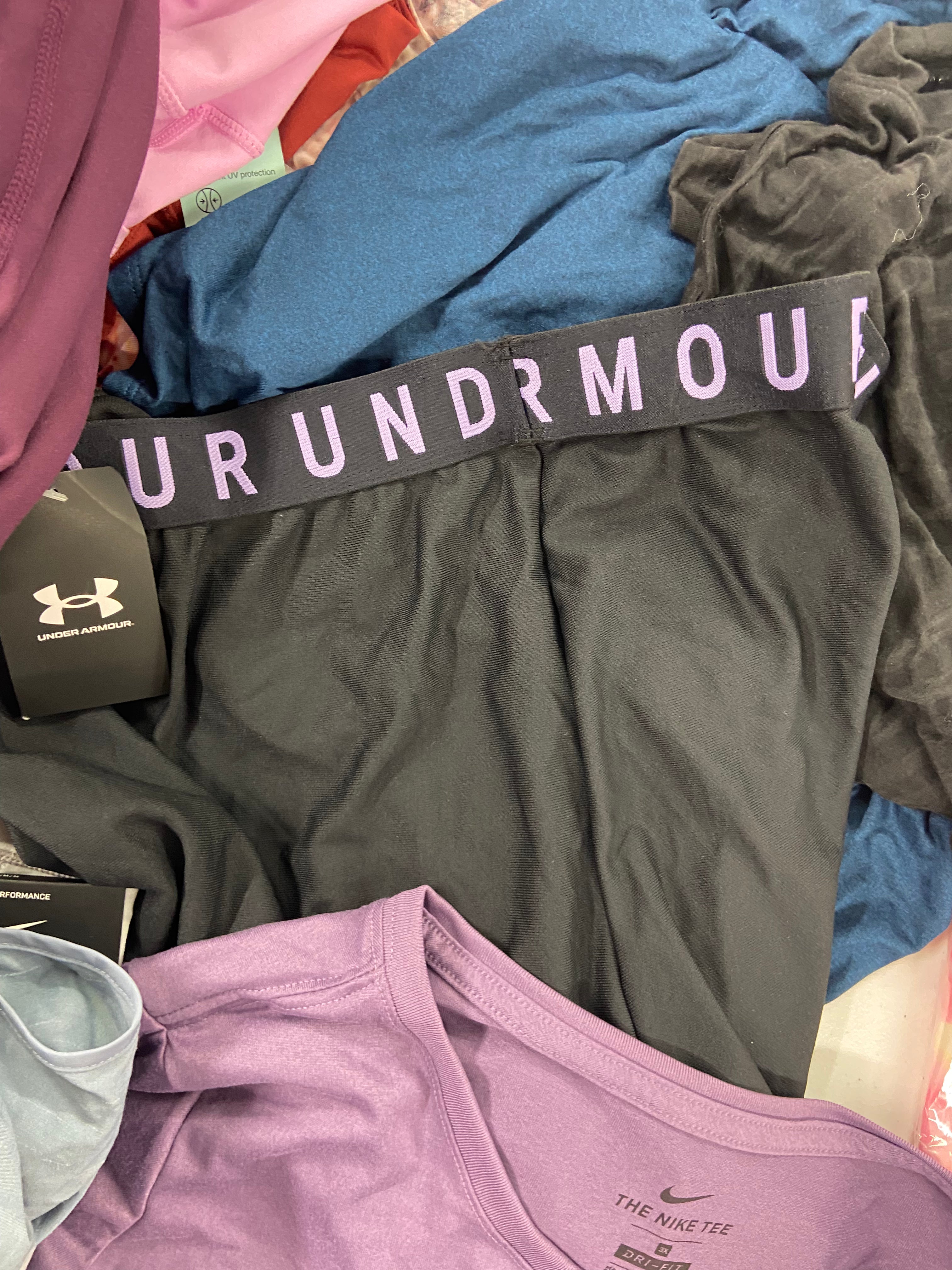 Women's Clothing Activewear Wholesale Lot, NIKE, CALVIN KLEIN, UNDER ARMOUR, DKNY, DANSKIN and more, 22 items, Shelf Pulls, MSRP $674