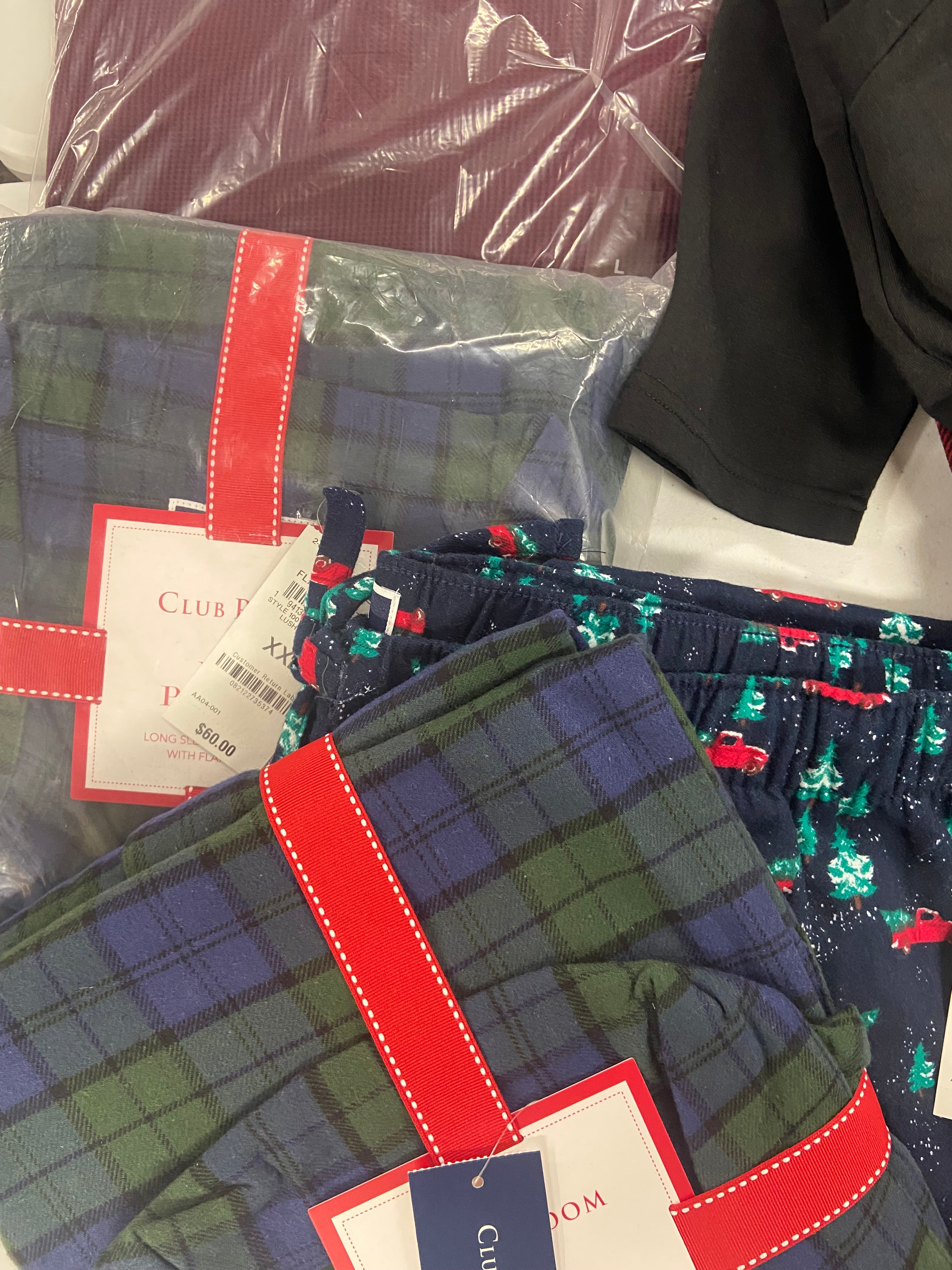 Men's Sleepwear Wholesale Lot, CLUB ROOM, LAZER, KOMAR LAYERING, 9items, Shelf Pulls, MSRP $380