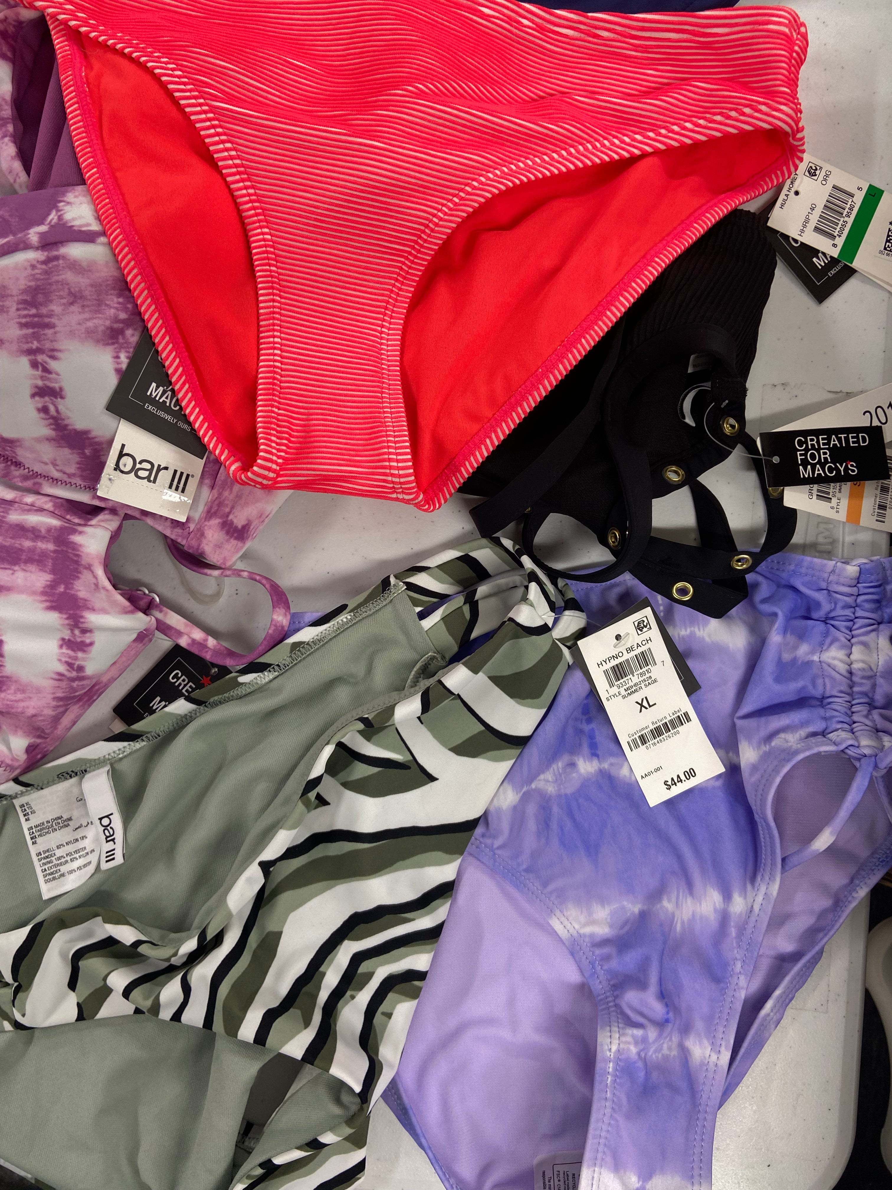 Women's Swimwear & Others Wholesale Lot, CALVIN KLEIN, MICHAEL KORS, COCO REEF, CALIFORNIA WAVES, ROD BEATTIE BLEU, RACHEL ROY and more, 21 items, Shelf Pulls, MSRP $1,008