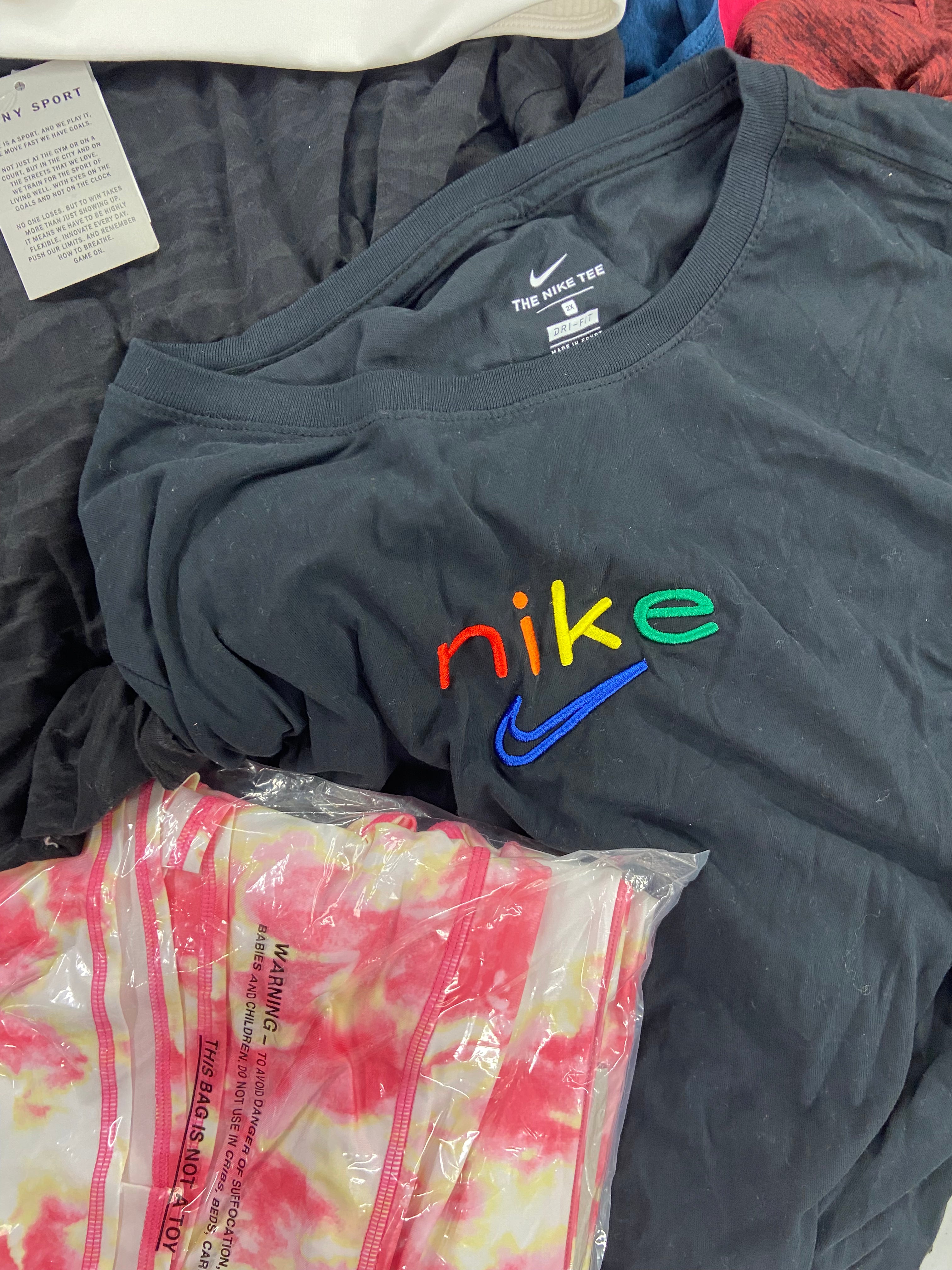 Women's Clothing Activewear Wholesale Lot, NIKE, CALVIN KLEIN, UNDER ARMOUR, DKNY, DANSKIN and more, 22 items, Shelf Pulls, MSRP $674