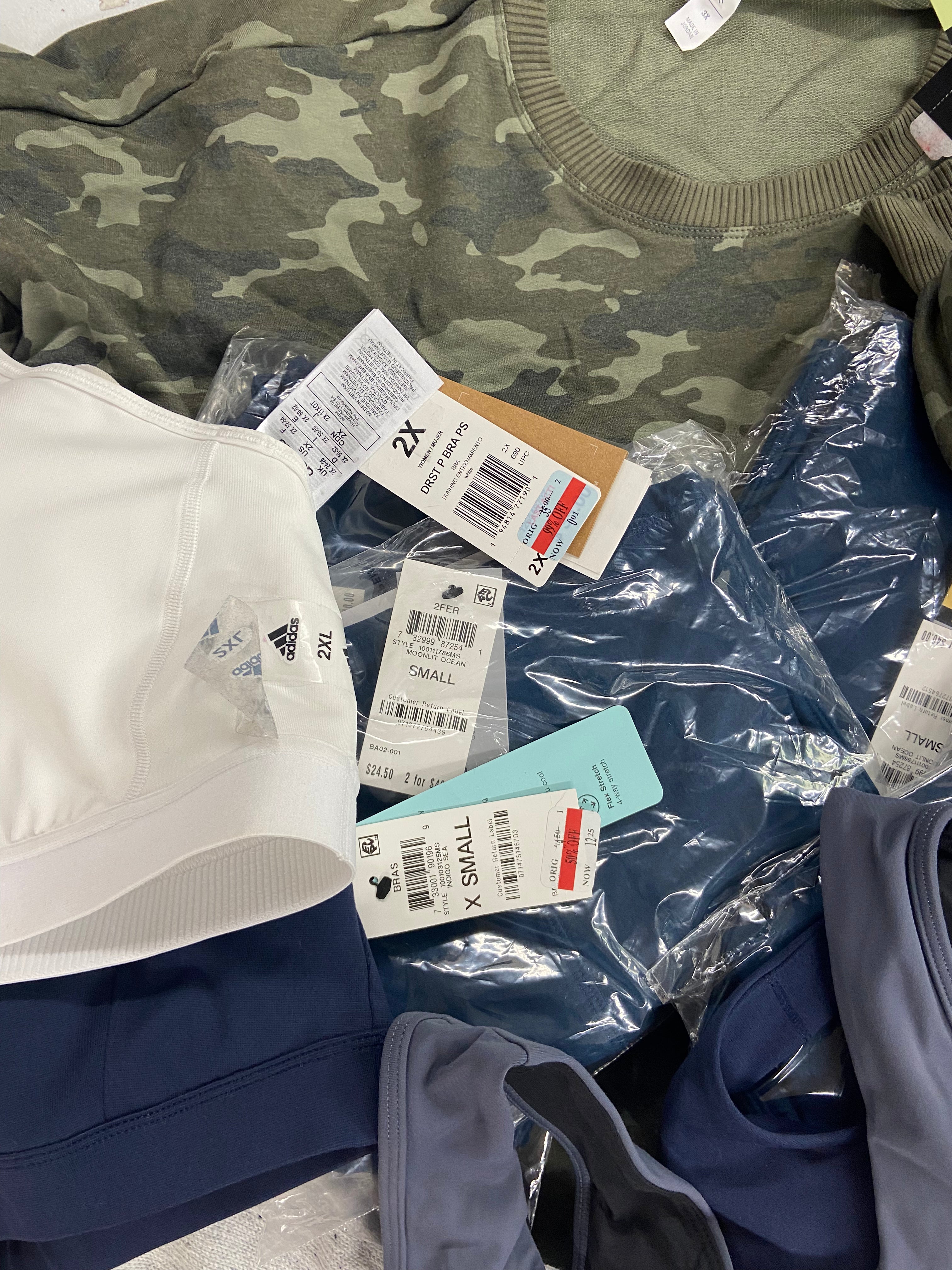 Women's Clothing Activewear & Others, Wholesale Lot, ADIDAS, CK PERFORMANCE, LEONISA, IDEOLOGY and more, 25 items, Shelf Pulls, MSRP $808