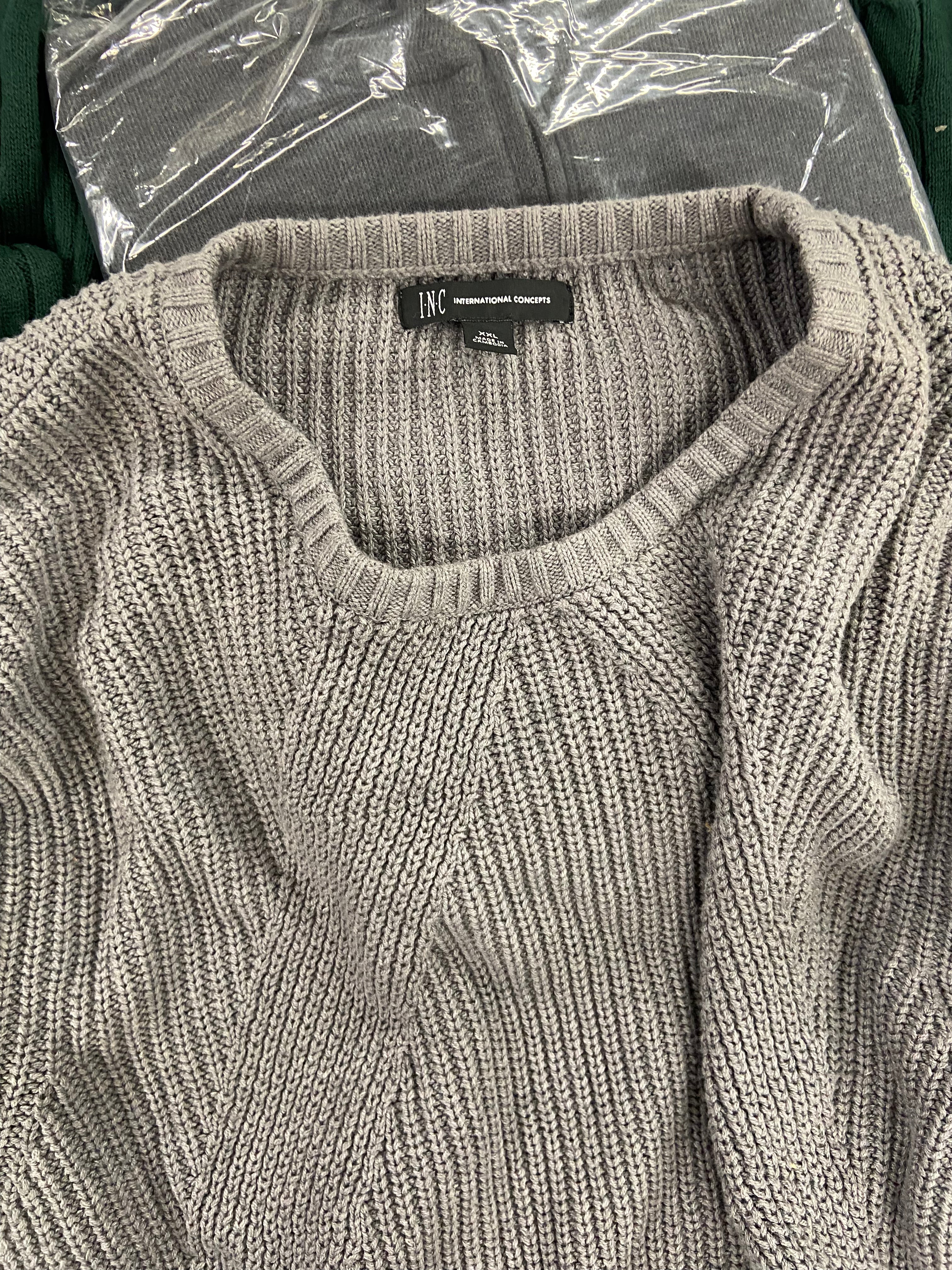 Men's Clothing Sweaters & Others, Wholesale Lot, GERRY, ORVIS, RUGGED, CLUB ROOM, RUSSELL and more, 9 items, Shelf Pulls, MSRP $504