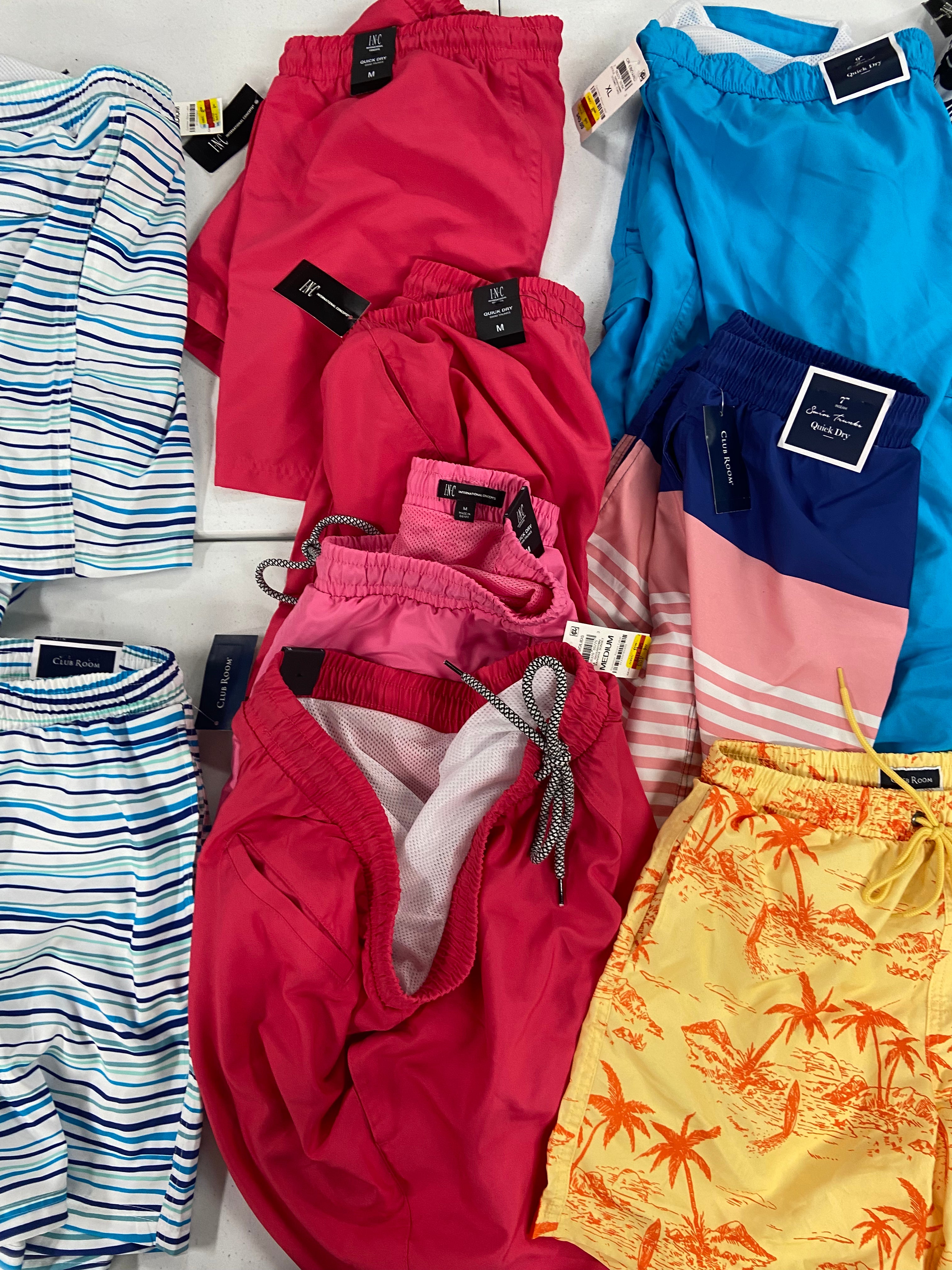 Men's Swimwear Wholesale Lot, CLUB ROOM, INC, 12 items, Shelf Pulls, MSRP $575