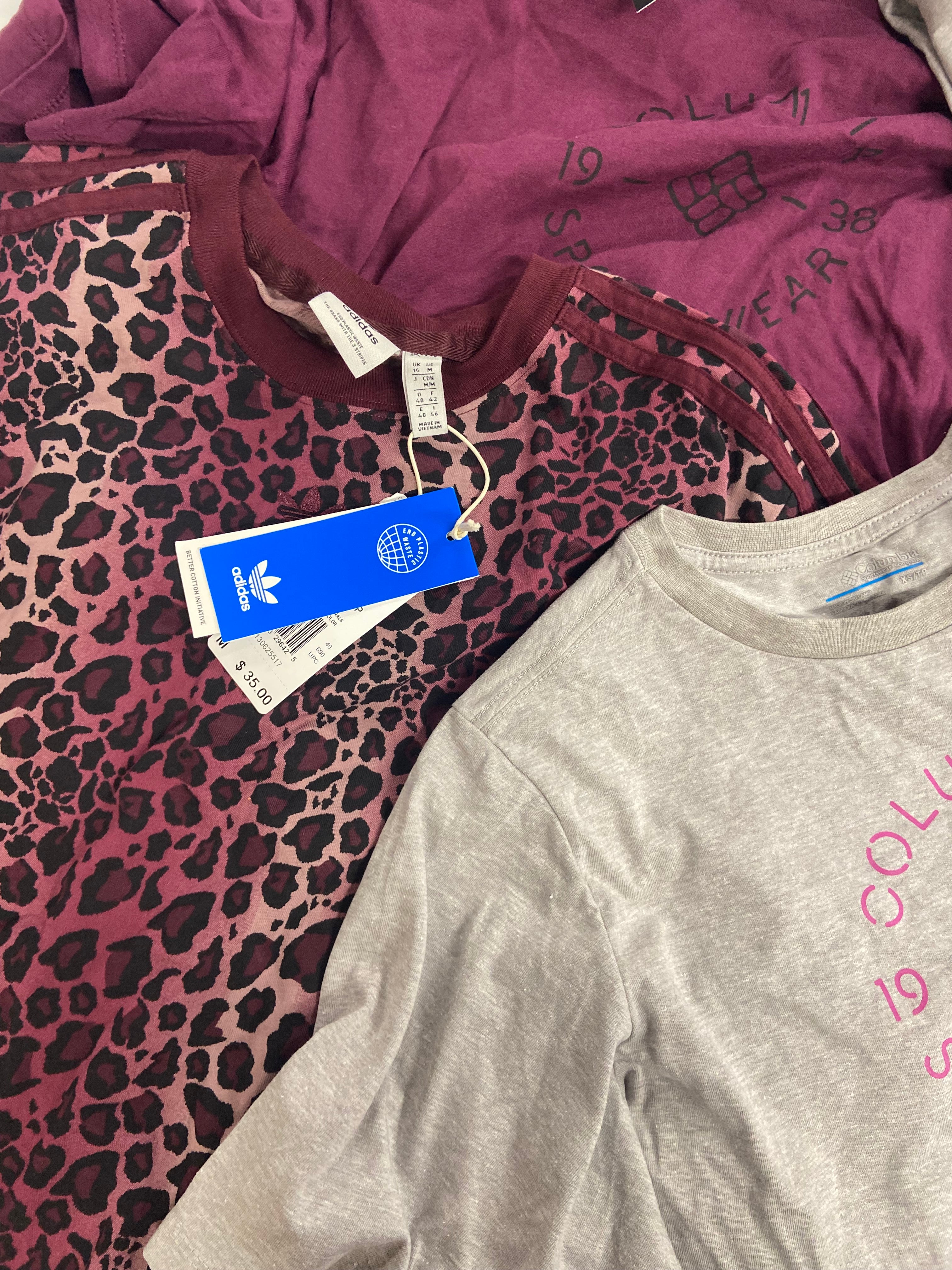 Women's Clothing Activewear Wholesale Lot, COLUMBIA, DKNY, ADIDAS and more, 17 items, Shelf Pulls, MSRP $609