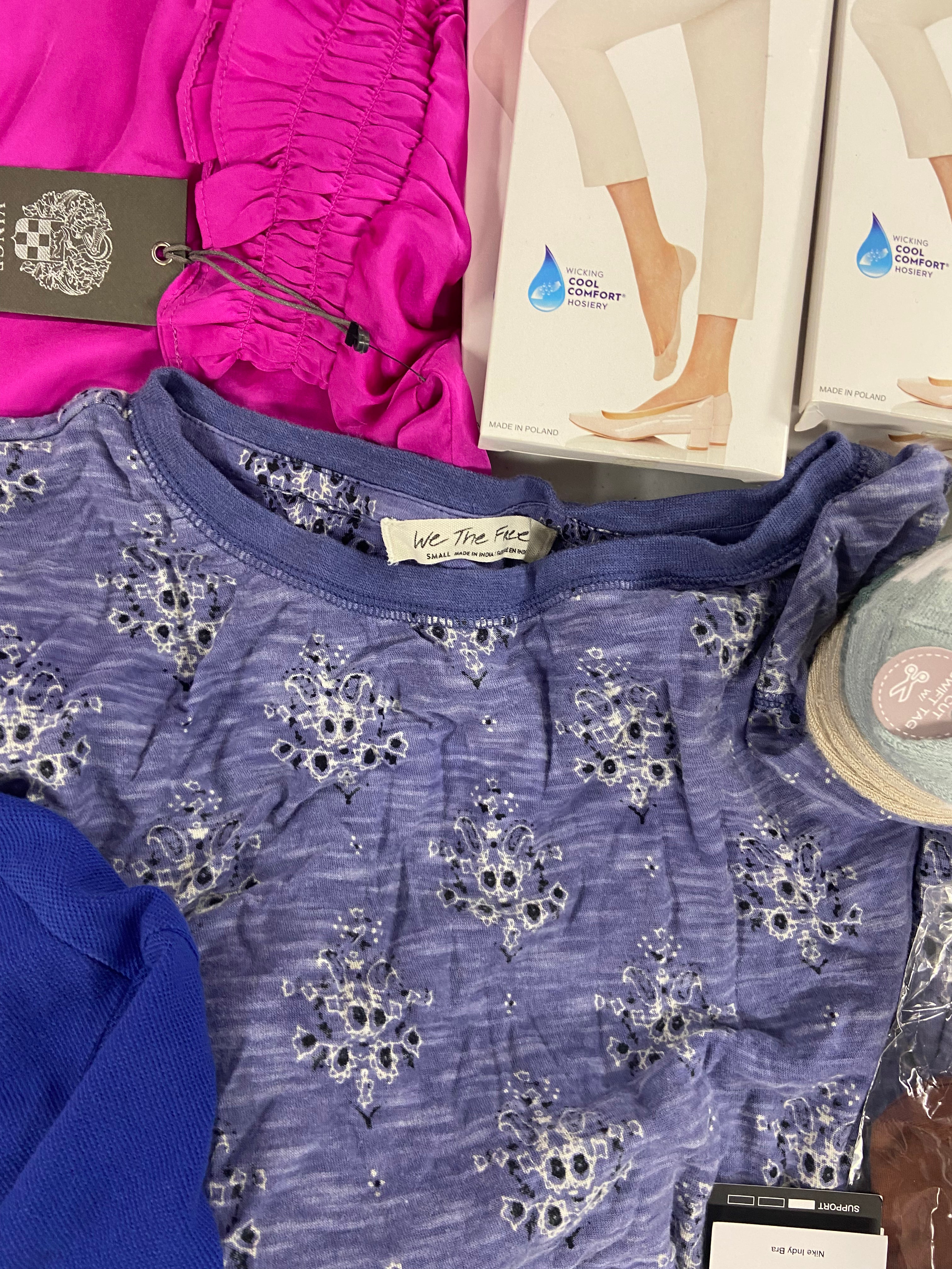 Women's Clothing & Accessories Wholesale Lot, THE SAK, NIKE, ADIDAS, POLO RALPH LAUREN, COR, NINE WEST, FREE PEOPLE, HANES and more, 27 items, Shelf Pulls, MSRP $887