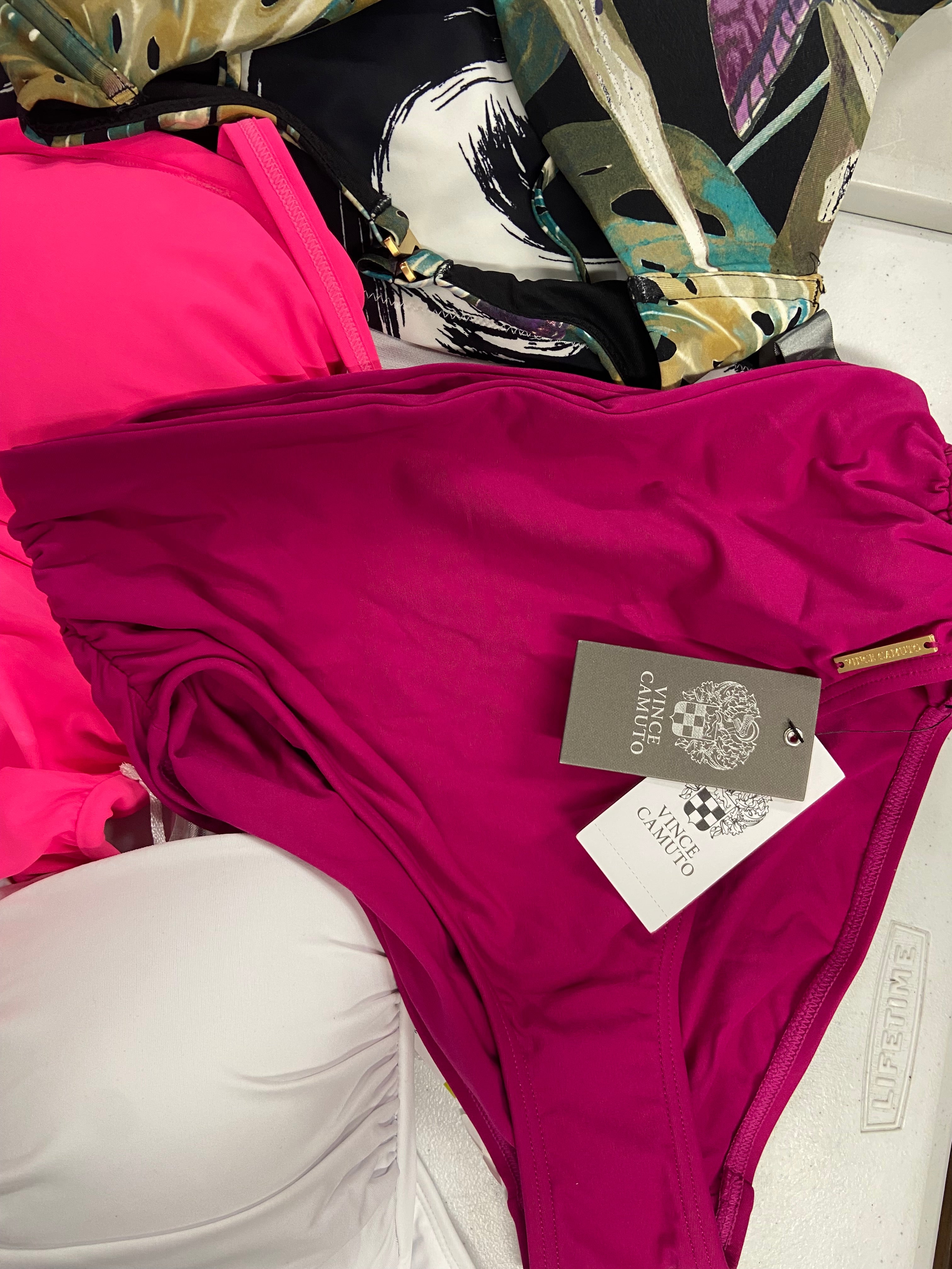 Women's Swimwear Wholesale Lot, CALVIN KLEIN, DKNY, SWIM SOLUTIONS, VINCE CAMUTO, ANNE COLE and more, 12 items, Shelf Pulls, MSRP $787