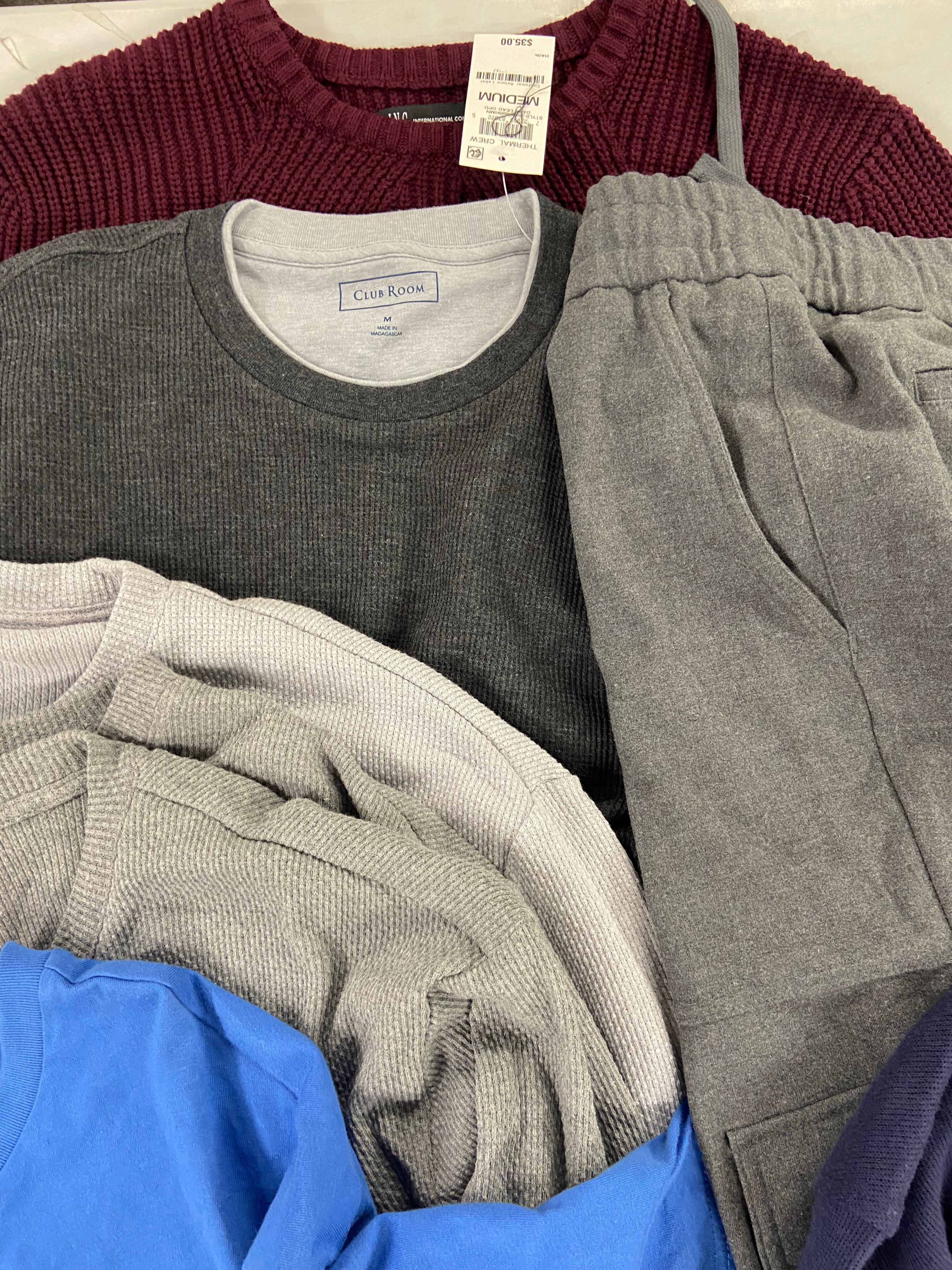 Men's Clothing Assorted Wholesale Lot, PENDLETON, PUMA, DKNY, CLUB ROOM, INC and more,  15 items, Shelf Pulls, MSRP $788